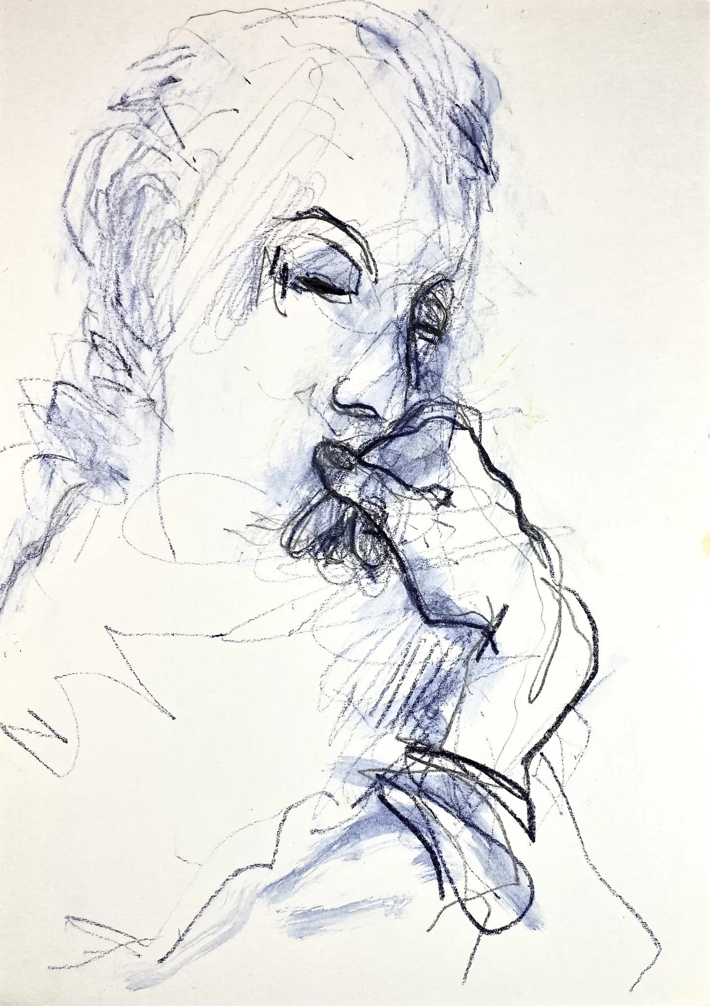‘Study (Durer’s Wife 3)’. Ink, Graphite on Paper, 210mm x 300mm, 2026