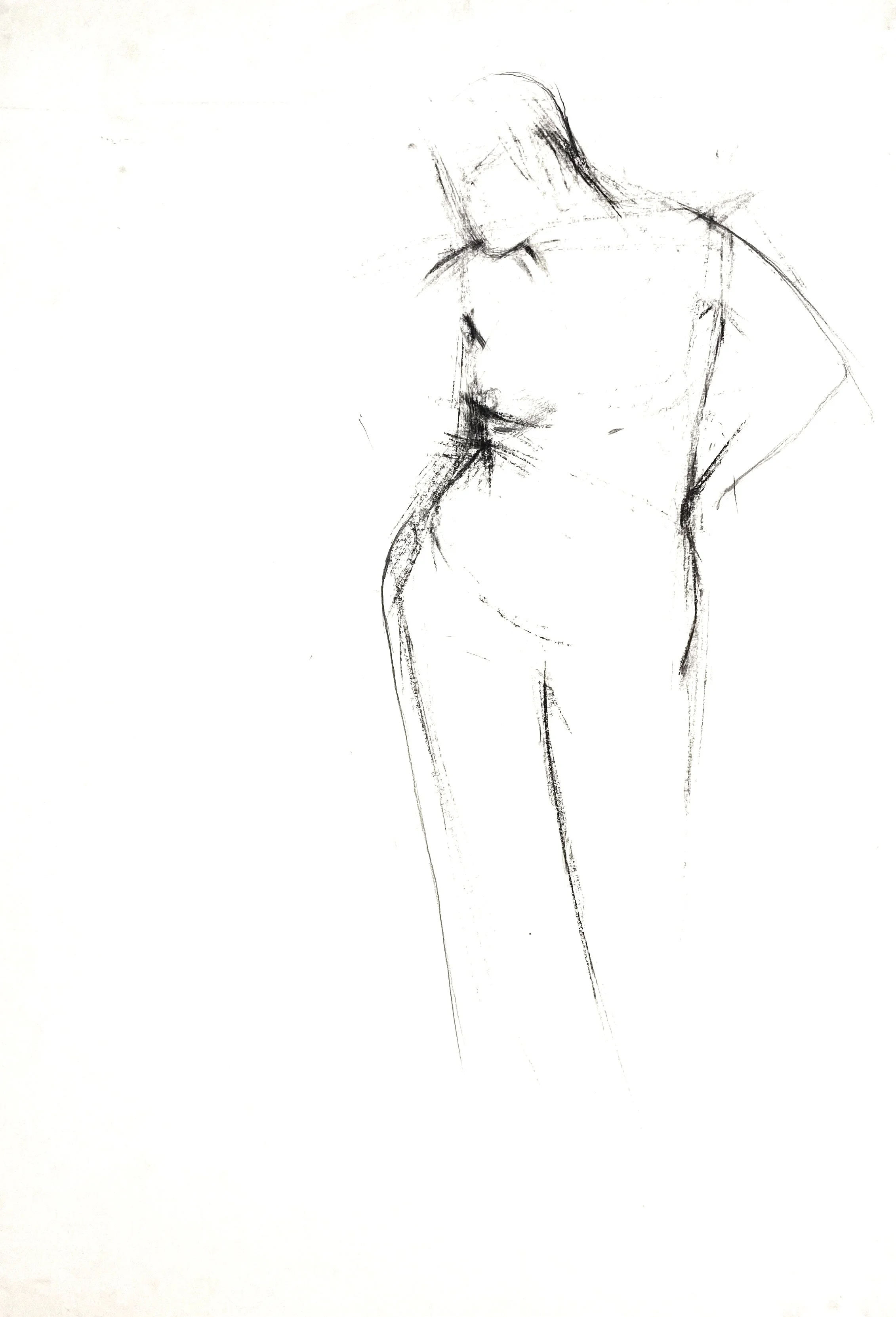 ‘Untitled’ Life Drawing - Stanley Street, Charcoal on Paper, 460mm x 620mm, 1983