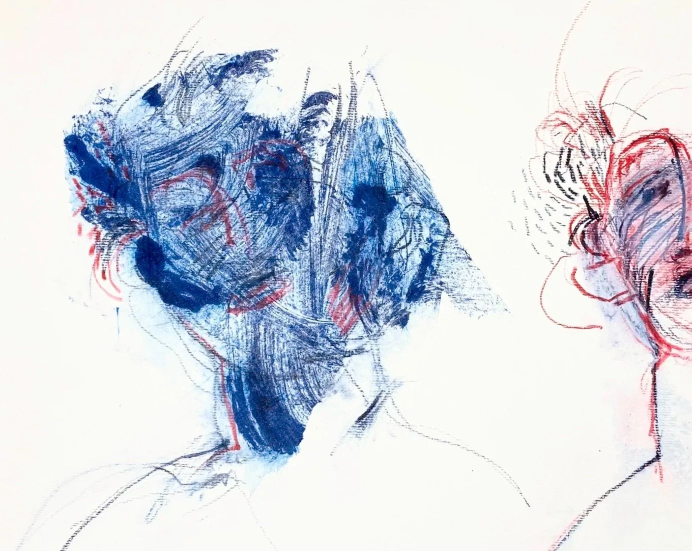 ‘Untitled (twins)’, Ink on Paper, 420mm x 300mm, 2026