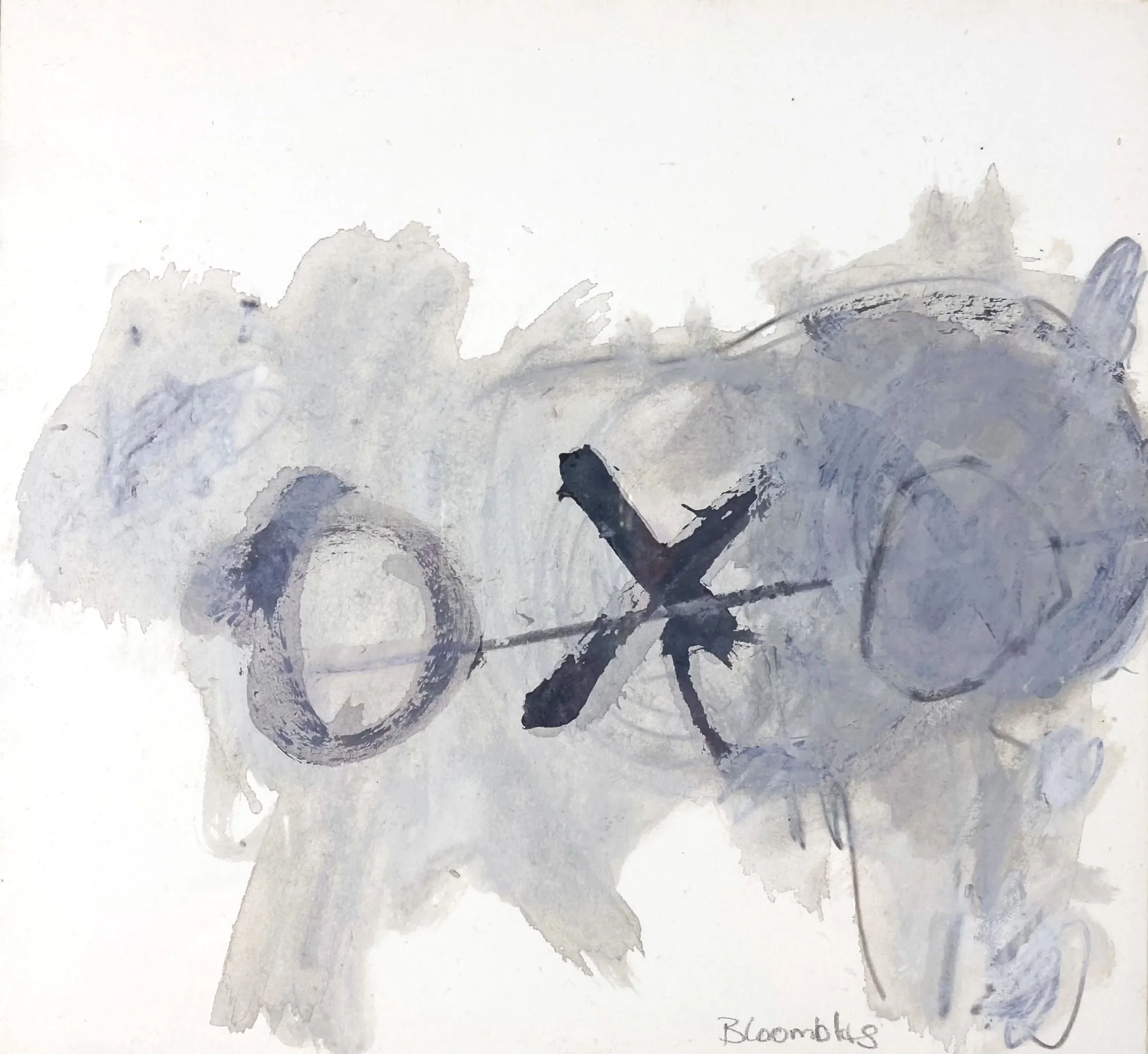 ‘Reveal (OXO)’, Graphite, Gouache on Paper, 380 x 220mm, 1990s
