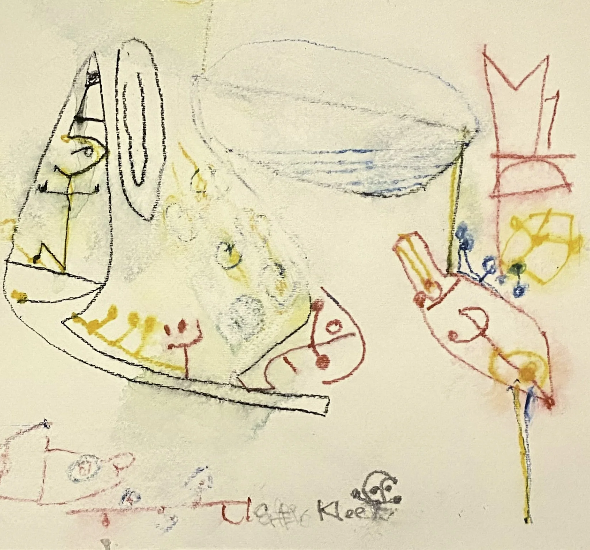 ‘Untitled’ (After Klee), Ink on paper, 200mm x 200mm, 2025