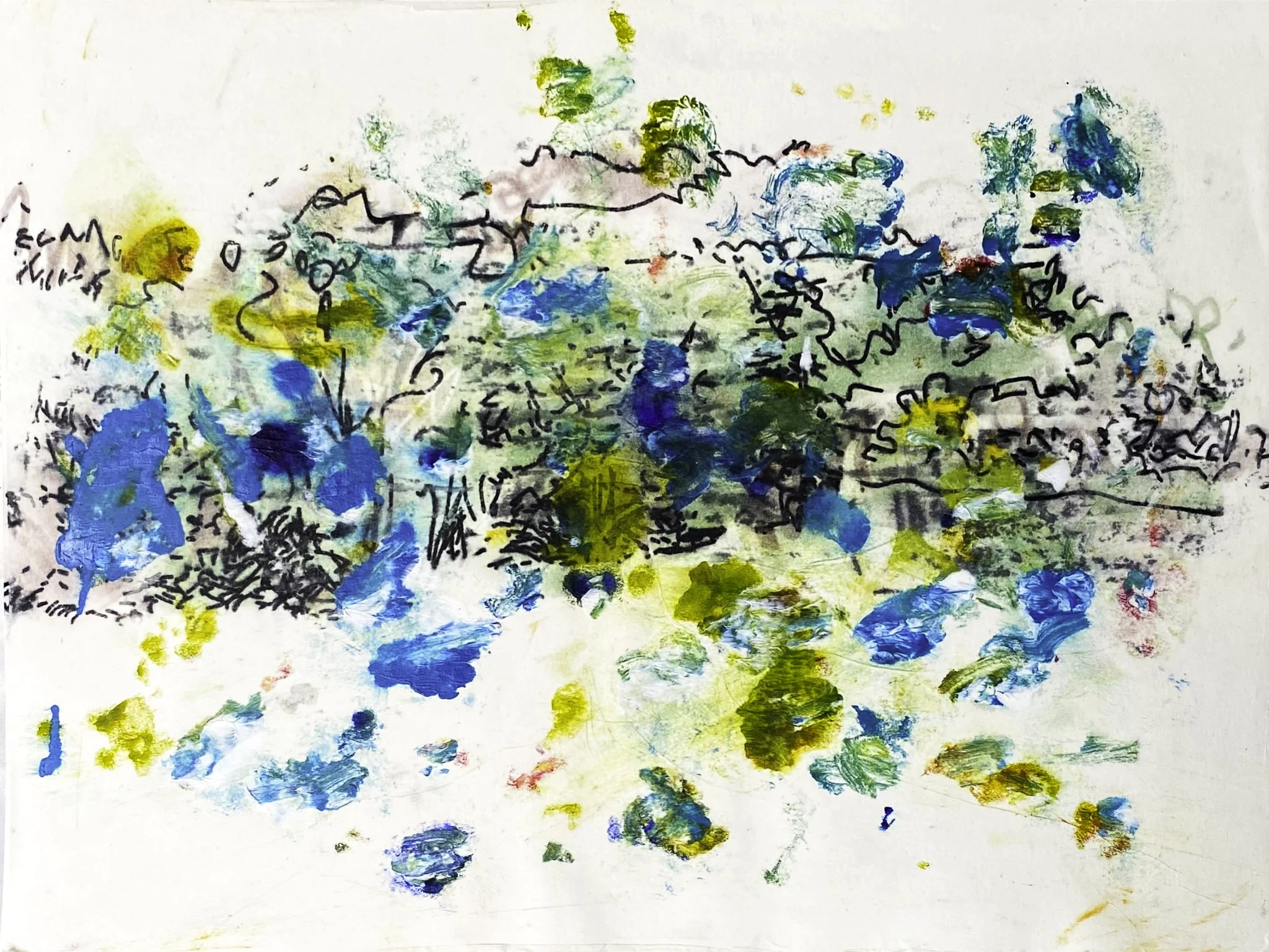 ‘The Other Side (Impression)’, Acrylic, Ink on paper, 420mm x 297mm, 2026