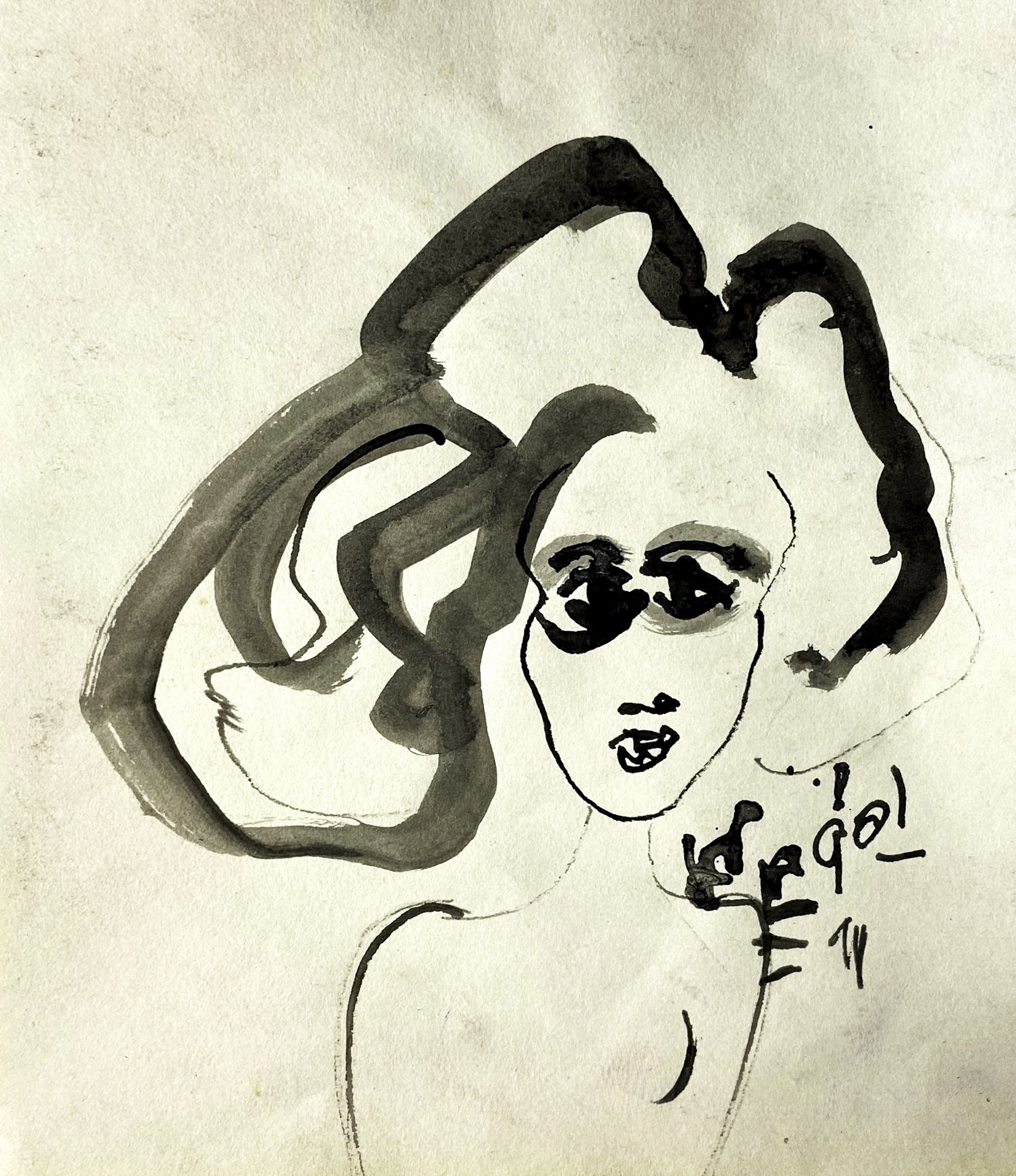 ‘Untitled’ Sketchbook, Ink, Graphite on Paper, 400mm x 480mm, 1985