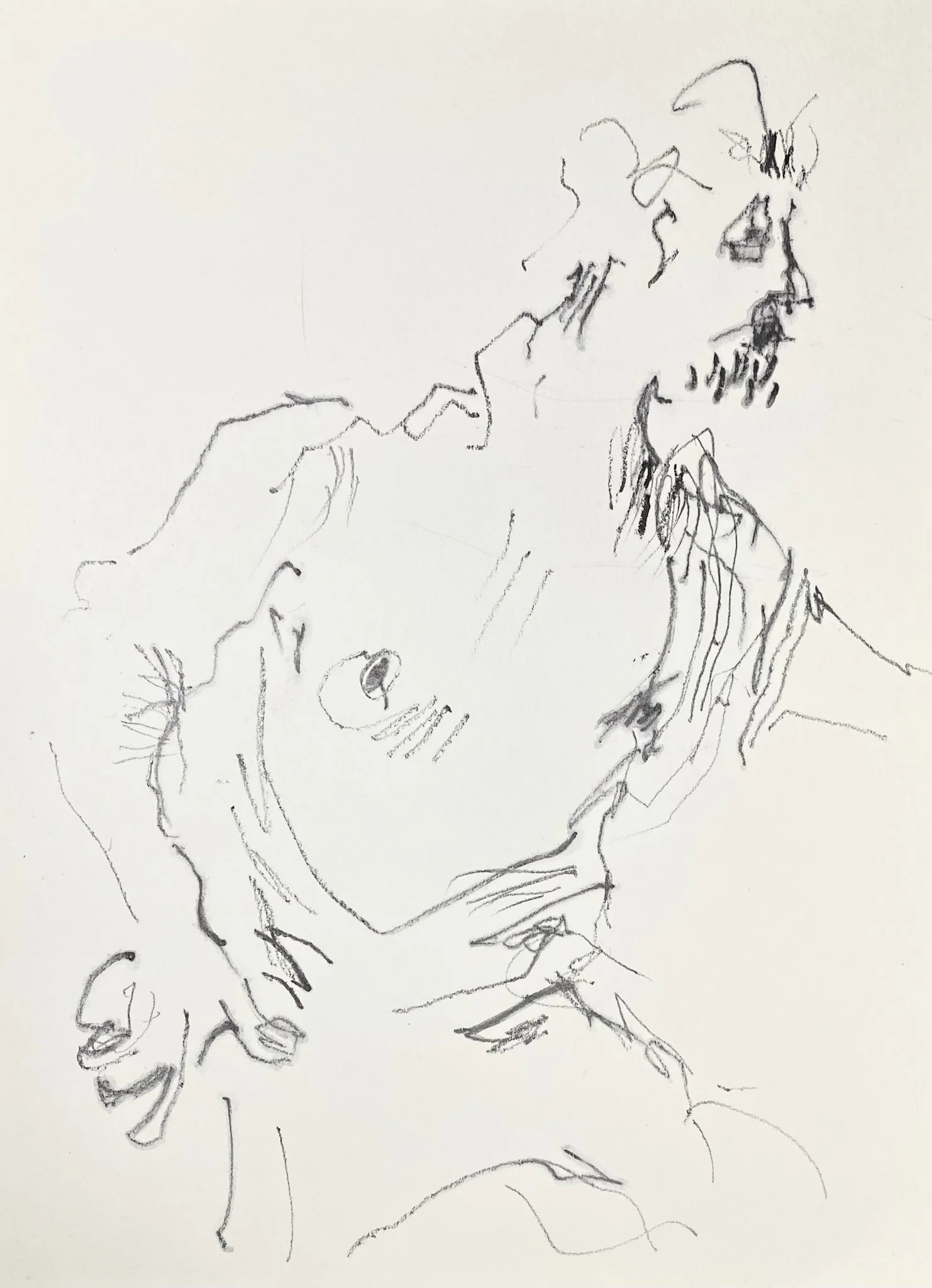Study (Man, Old Master Drawing), Graphite on Paper, 260mm x 360mm, 2026