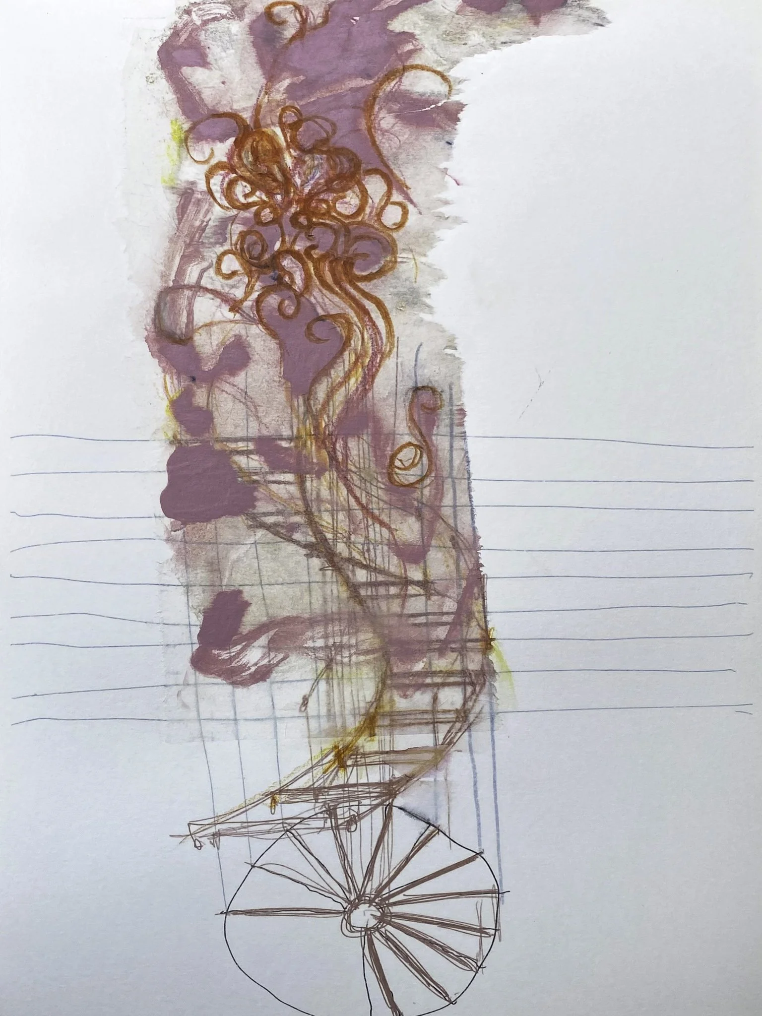 ‘Entropy I’, Mixed Media on paper, 300mm x 420mm, 2026