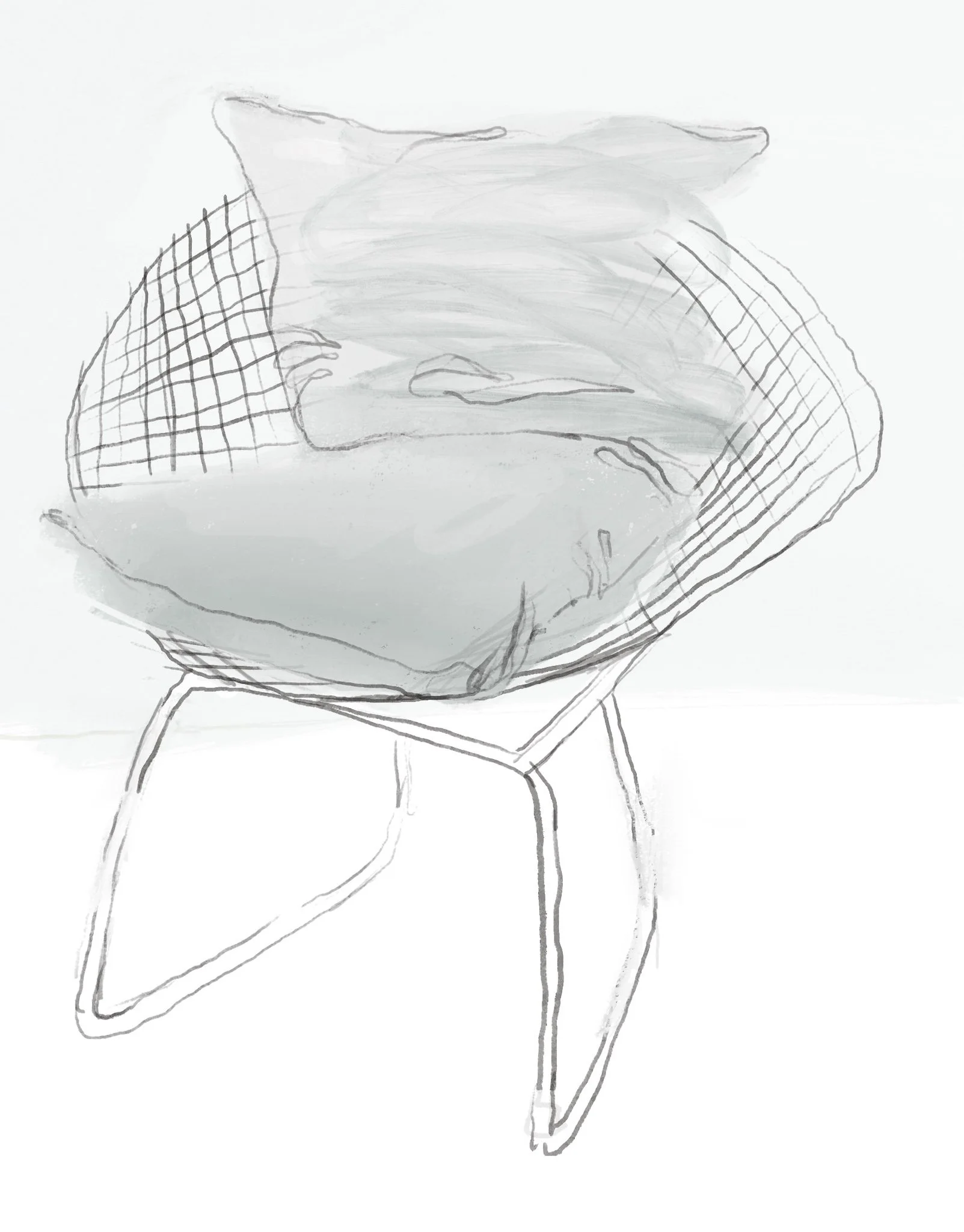 ‘Grey Cushions’ iPad drawing, 2010s