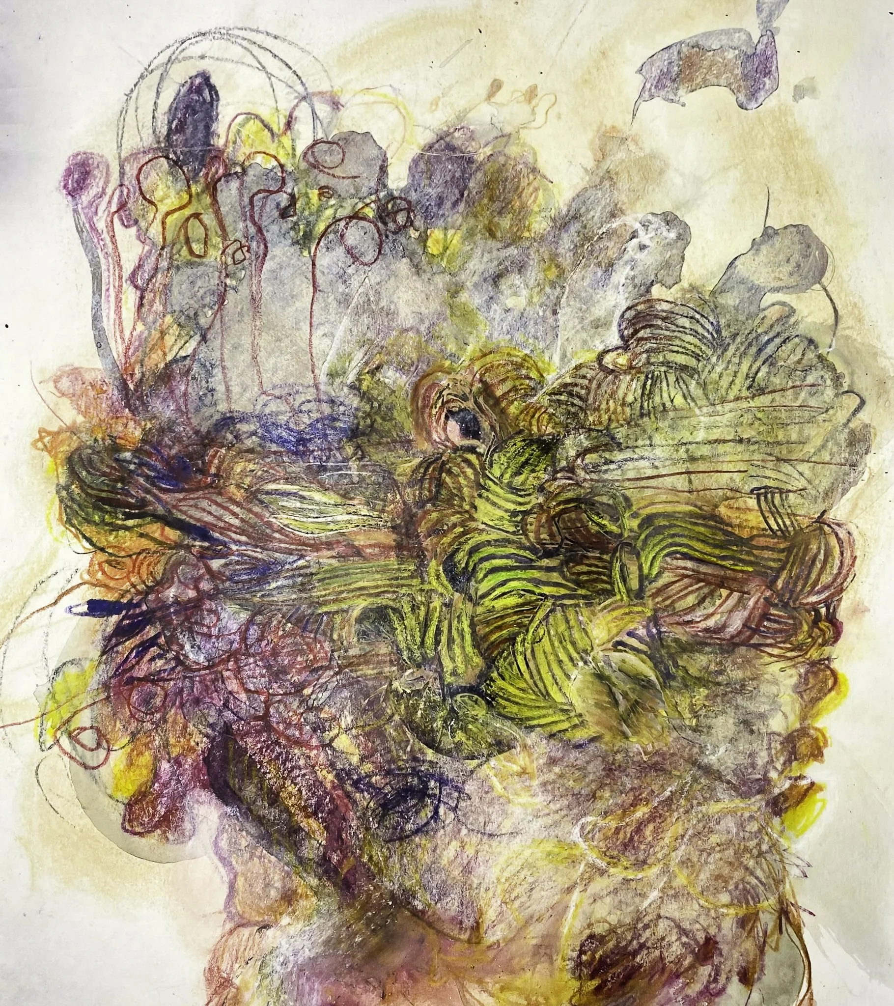 ‘Solidarity’, Ink, Acrylic on Paper, 320mm x 300mm, 2026