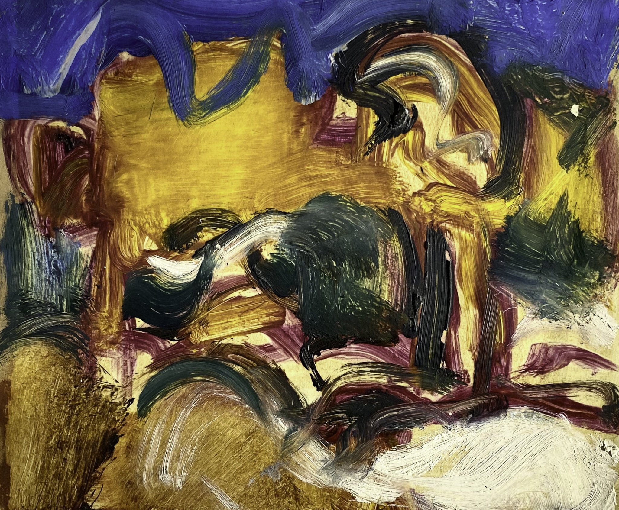 ‘Untitled’, Oil on Paper, 320mm x 280mm, 1987