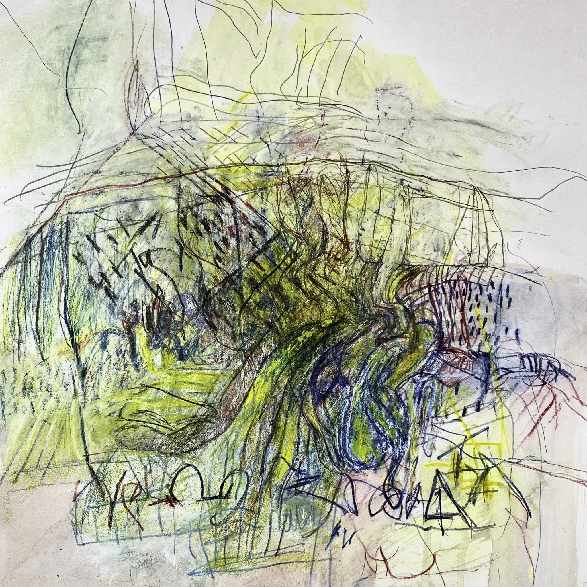 ‘Furrowed Rise’ Ink pencil on Paper, 420mm x 420mm, 2026