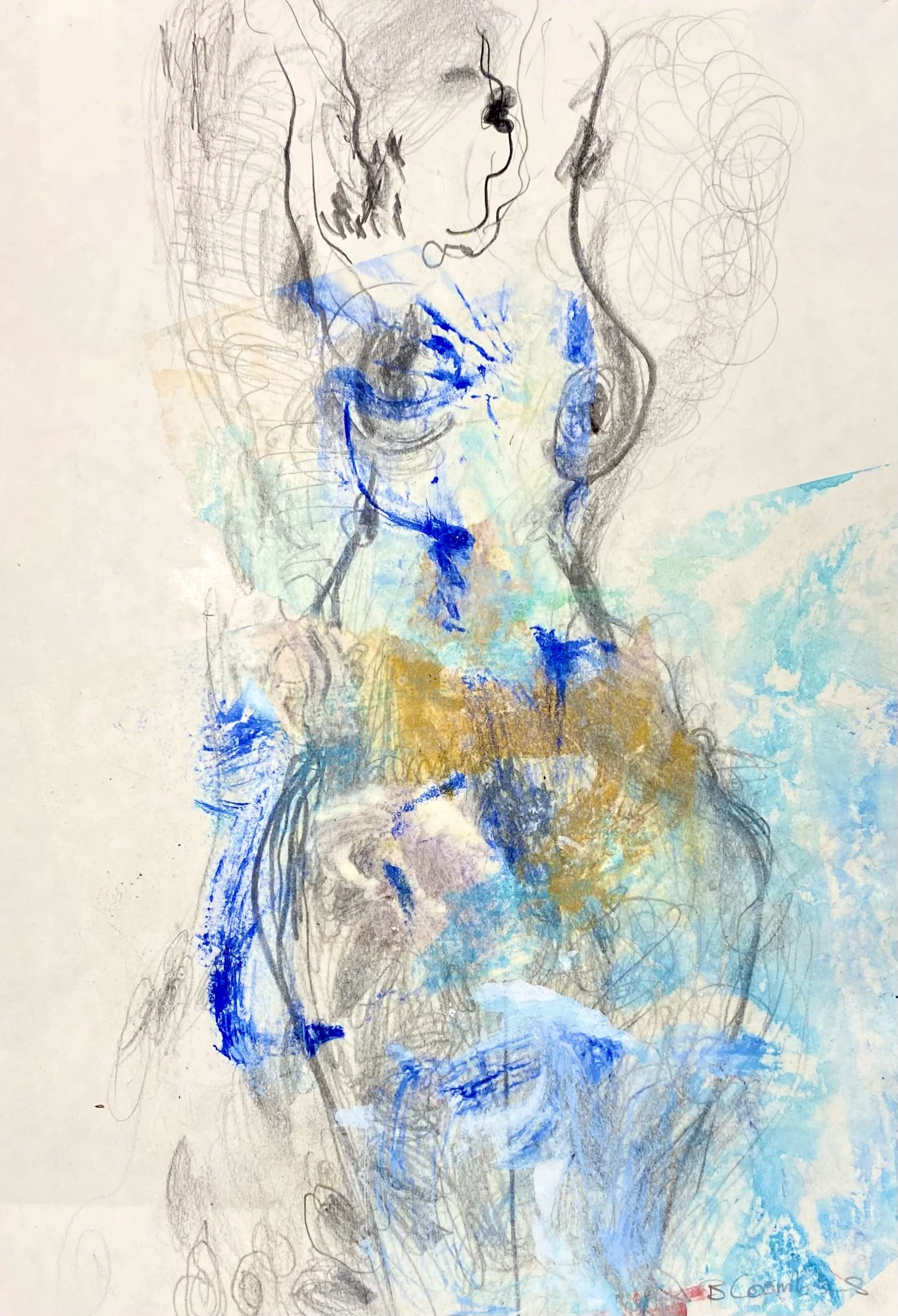 ‘Sketchbook (Blue Haze) Graphite, Acrylic on paper, 210 x 300 mm 1990s