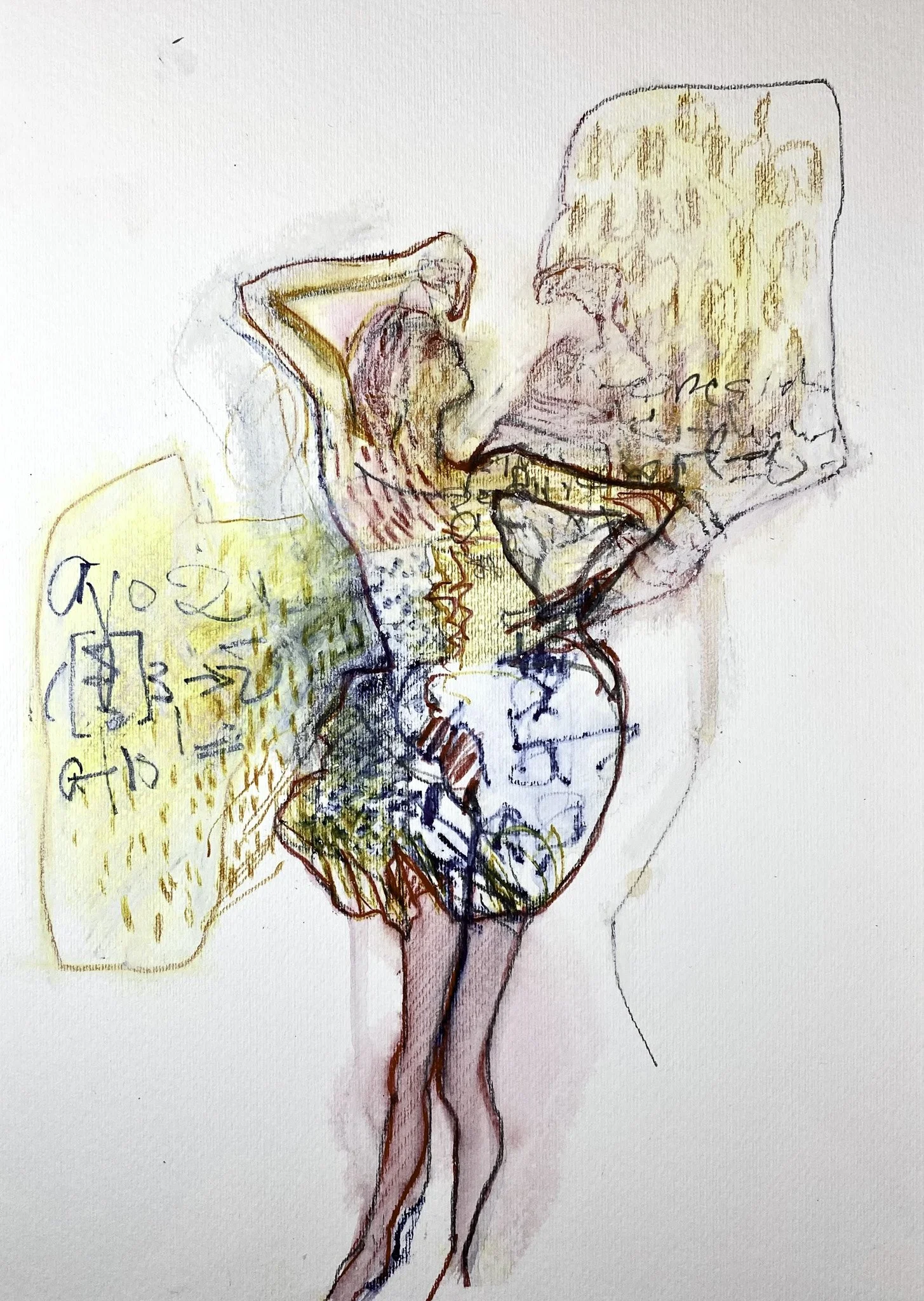 ‘Fashion (Fragment)’, Ink Pencil on Paper, 297mm x 420mm, 2026