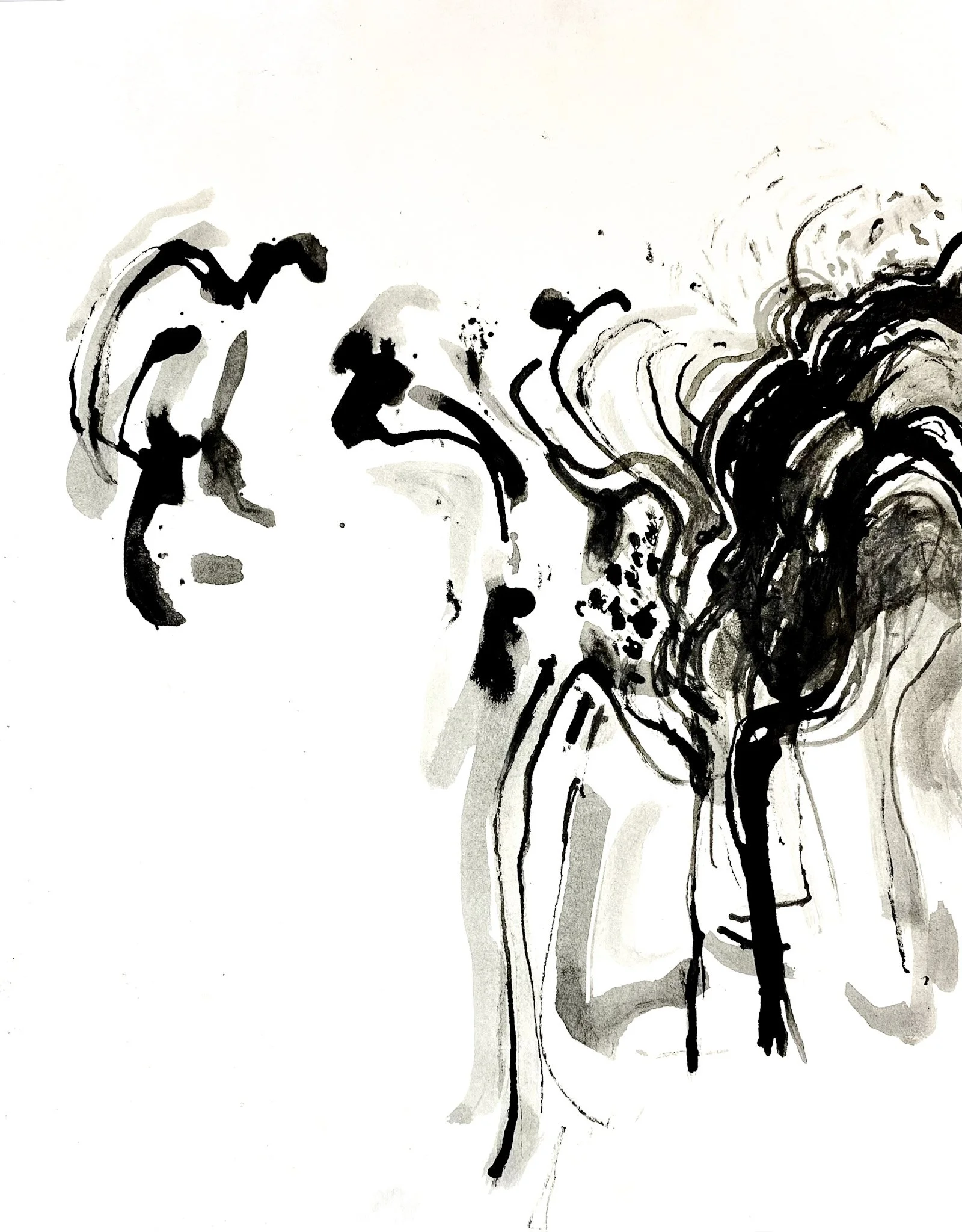 Untitled (Ink Trees), Ink on Paper, 440 x 570 mm 1980s