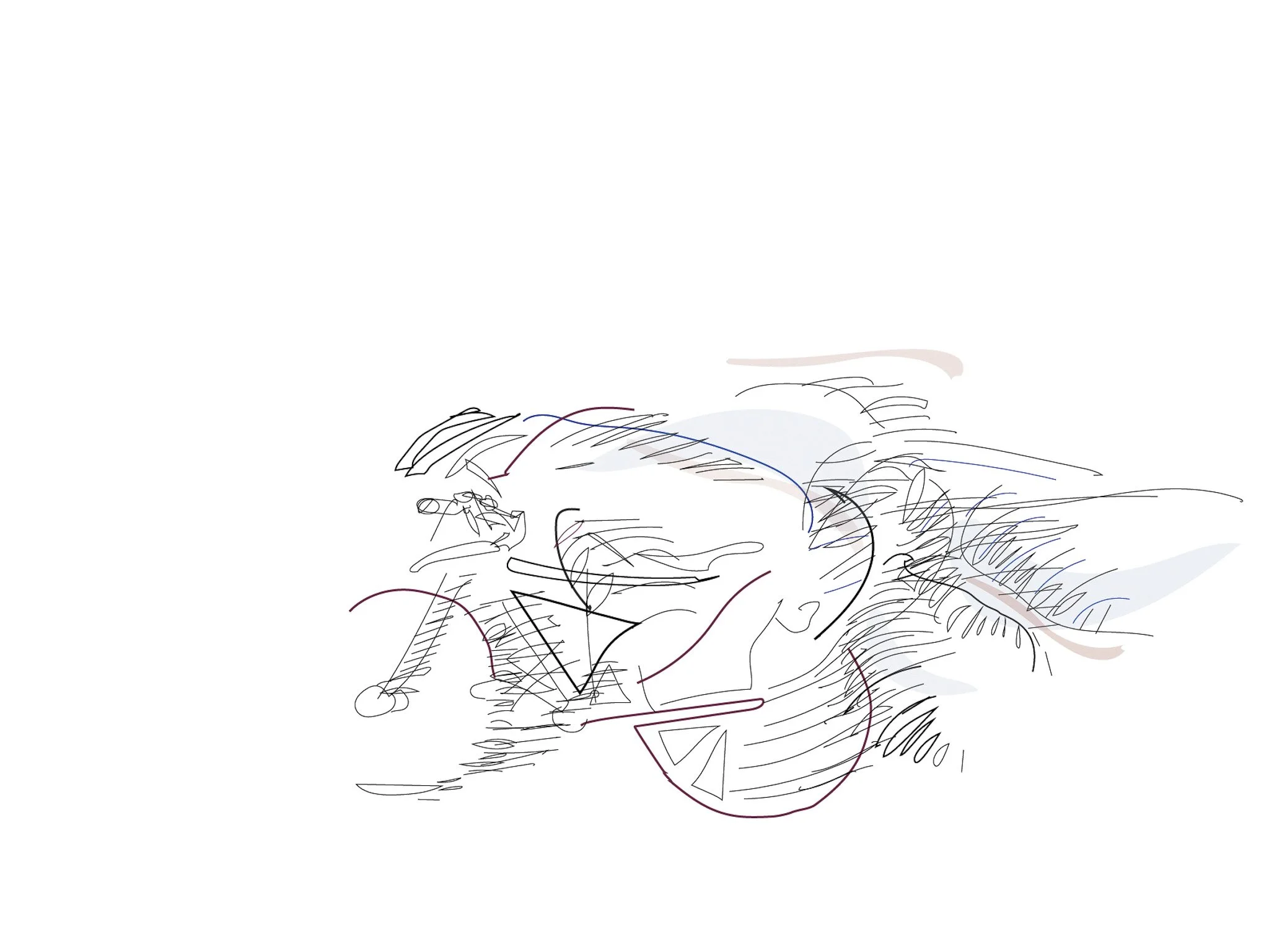 ‘Back to the Future ’, iPad Drawing, 400 x 300, 2026