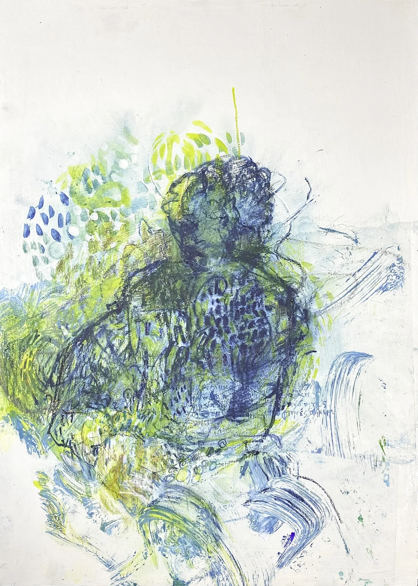 Which Way?. Ink, Acrylic on Panel, 300mm x 420mm, 2026