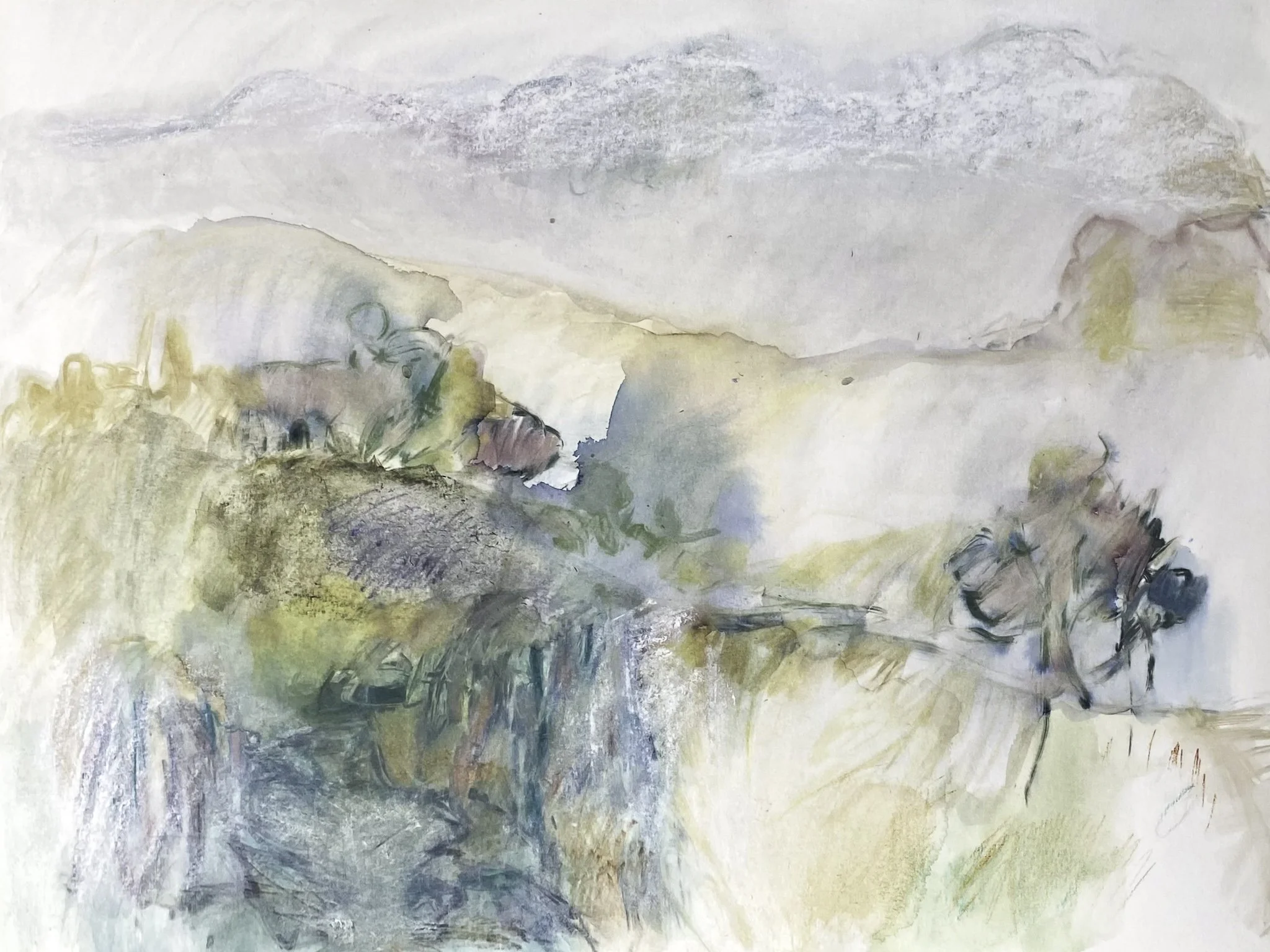 ‘Vantage point’, Ink pencil on paper, 420mm x 300mm, 2026