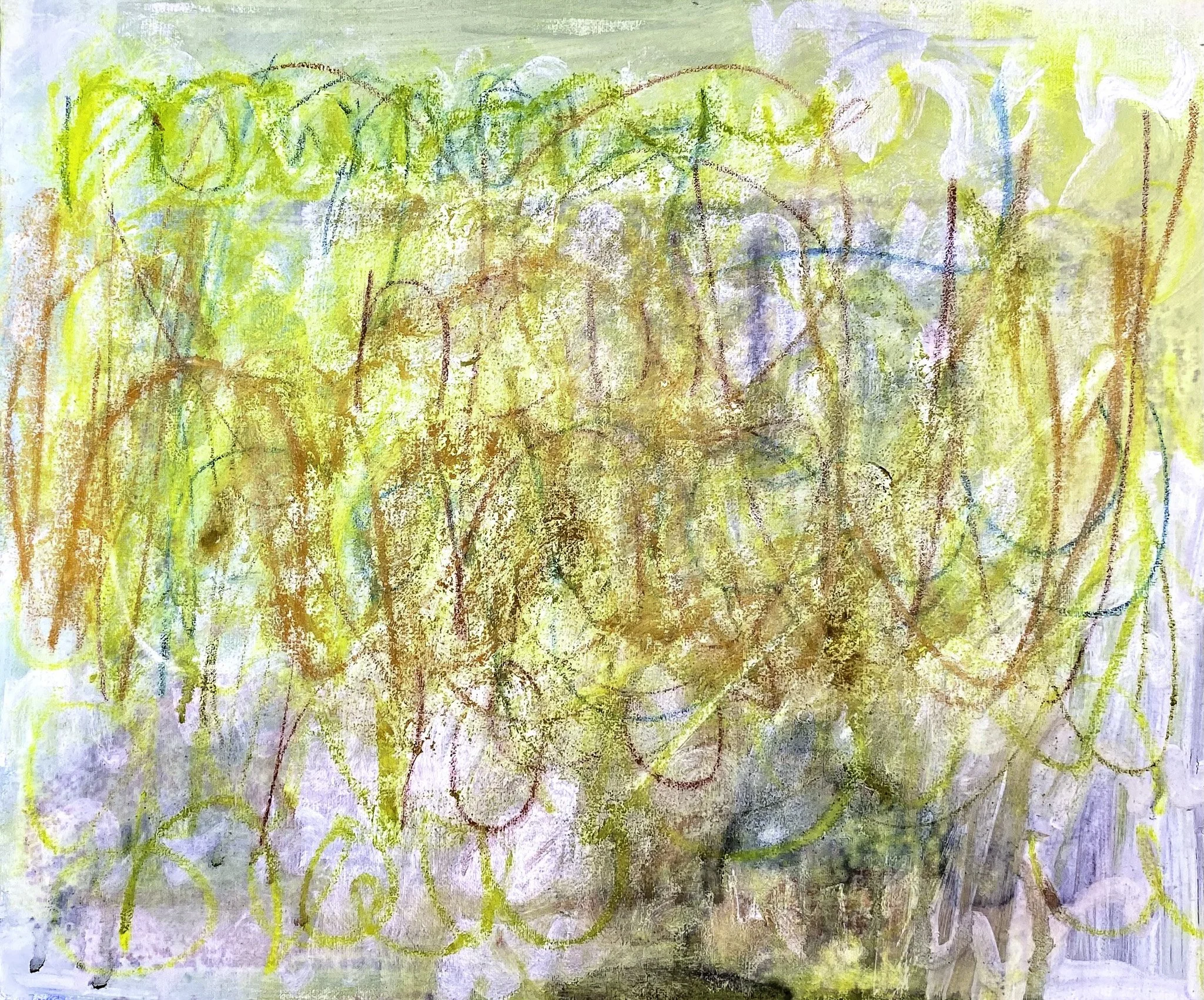 ‘Meditations (Now)’, Ink, Acrylic on Panel, 300 x 250 mm, 2026