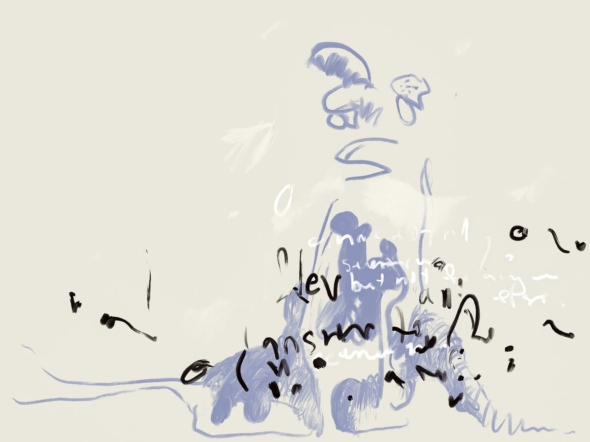 ‘Wrote me a letter’, iPad drawing, 2010s