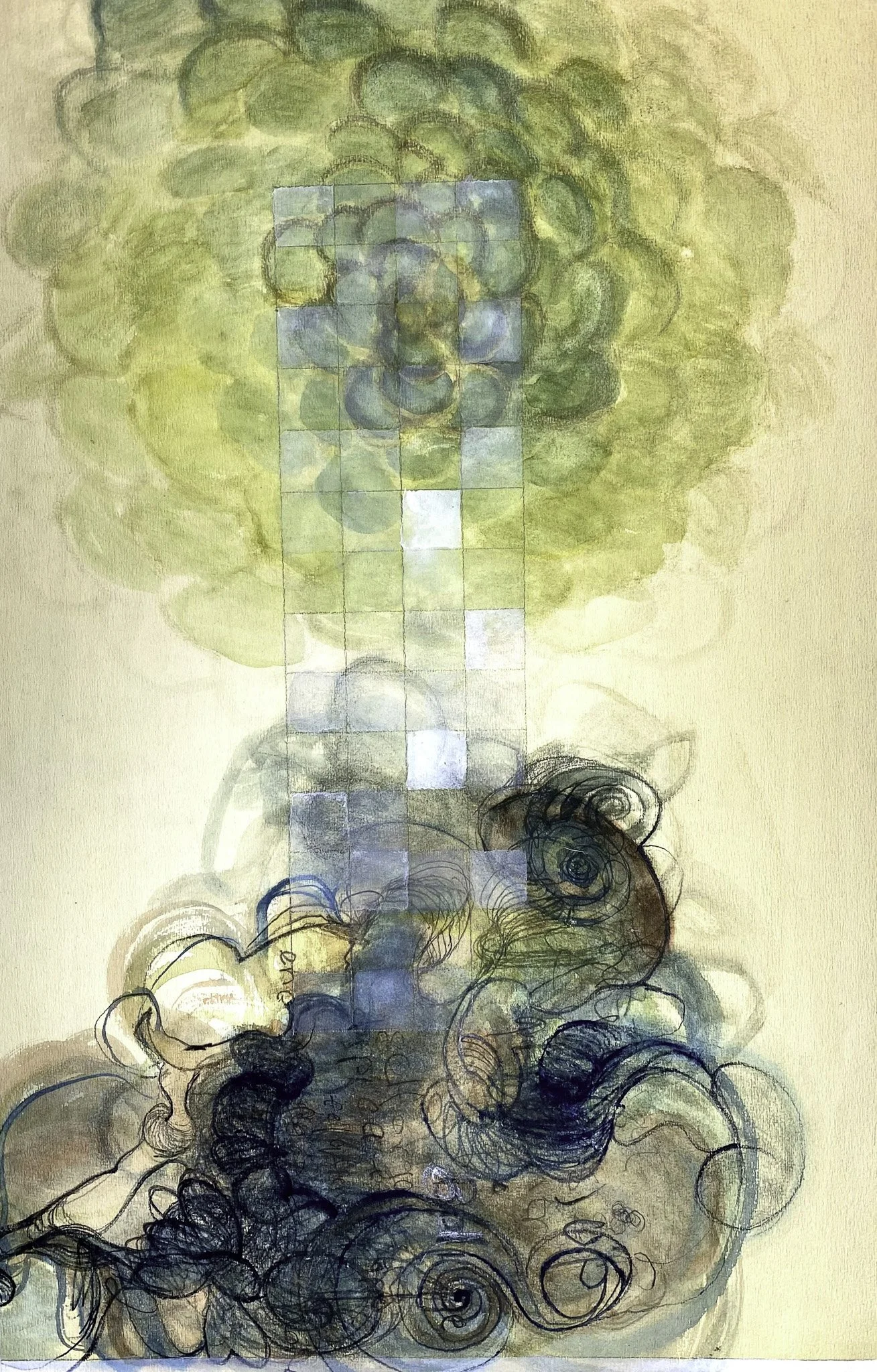 ‘Chaos IV (Resolution)’, Gouache, Graphite on paper, 450mm x 690mm, 1994