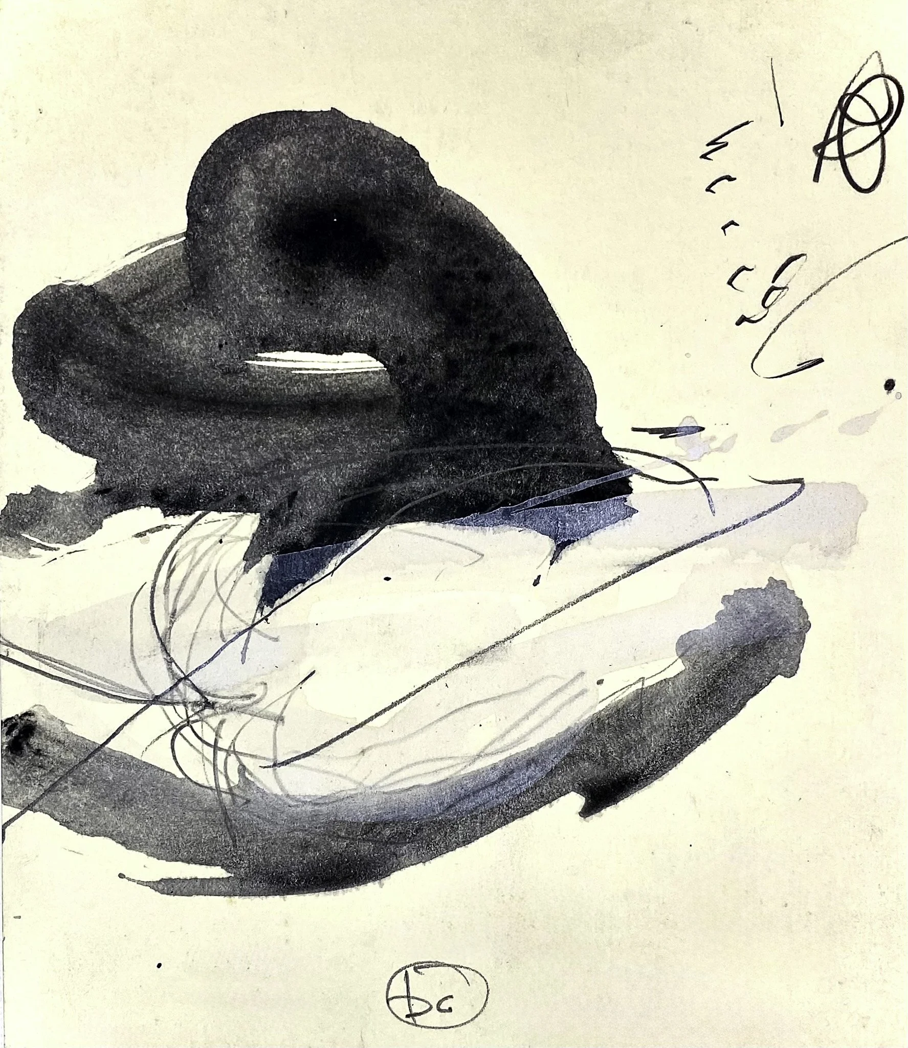 Untitled (Zen Drawing) Ink, graphite on Paper, 265 x 300 mm, 1994