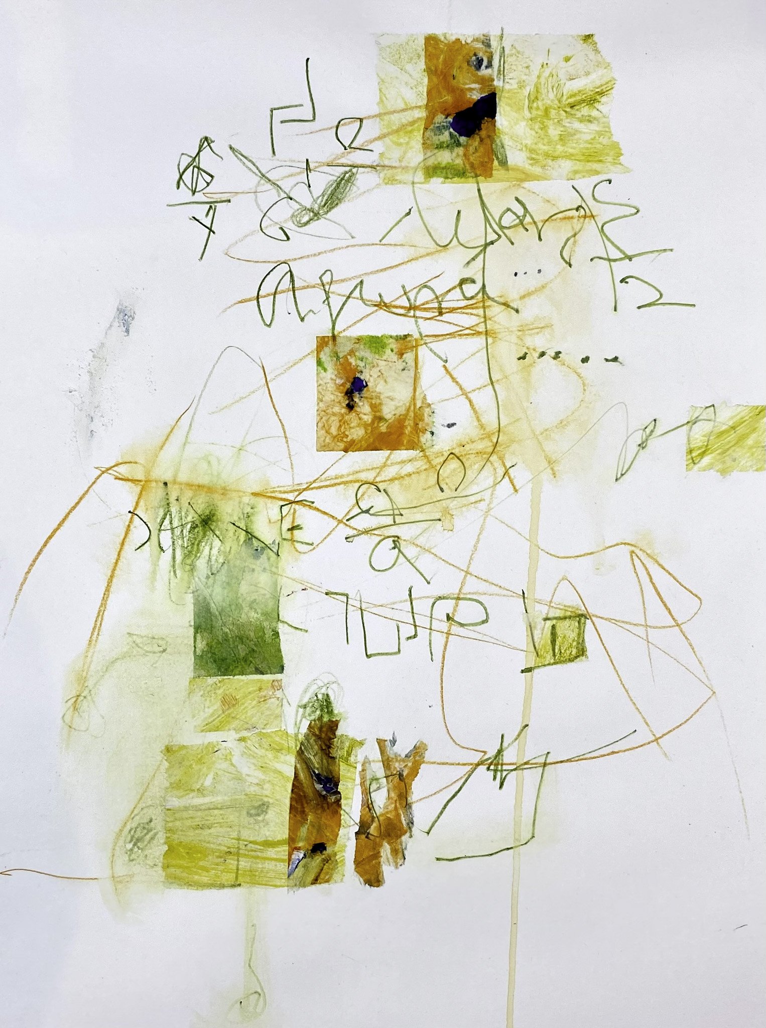 ‘Not-Write’, Acrylic, Watercolour on Paper, 400 x 520 mm, 2026