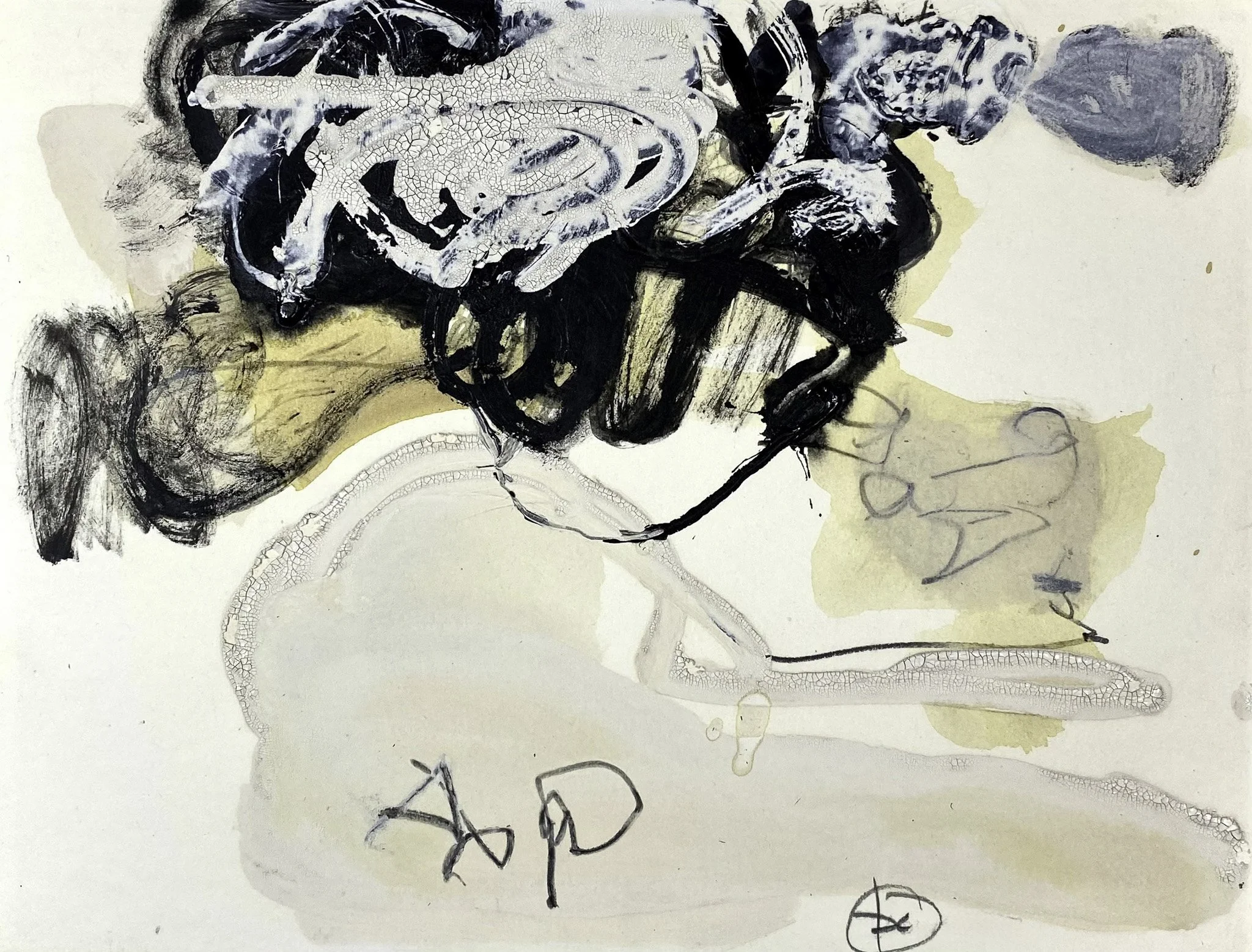 AxP Landscape, Ink, Gouache on Paper, 300 x 270 mm 1980s