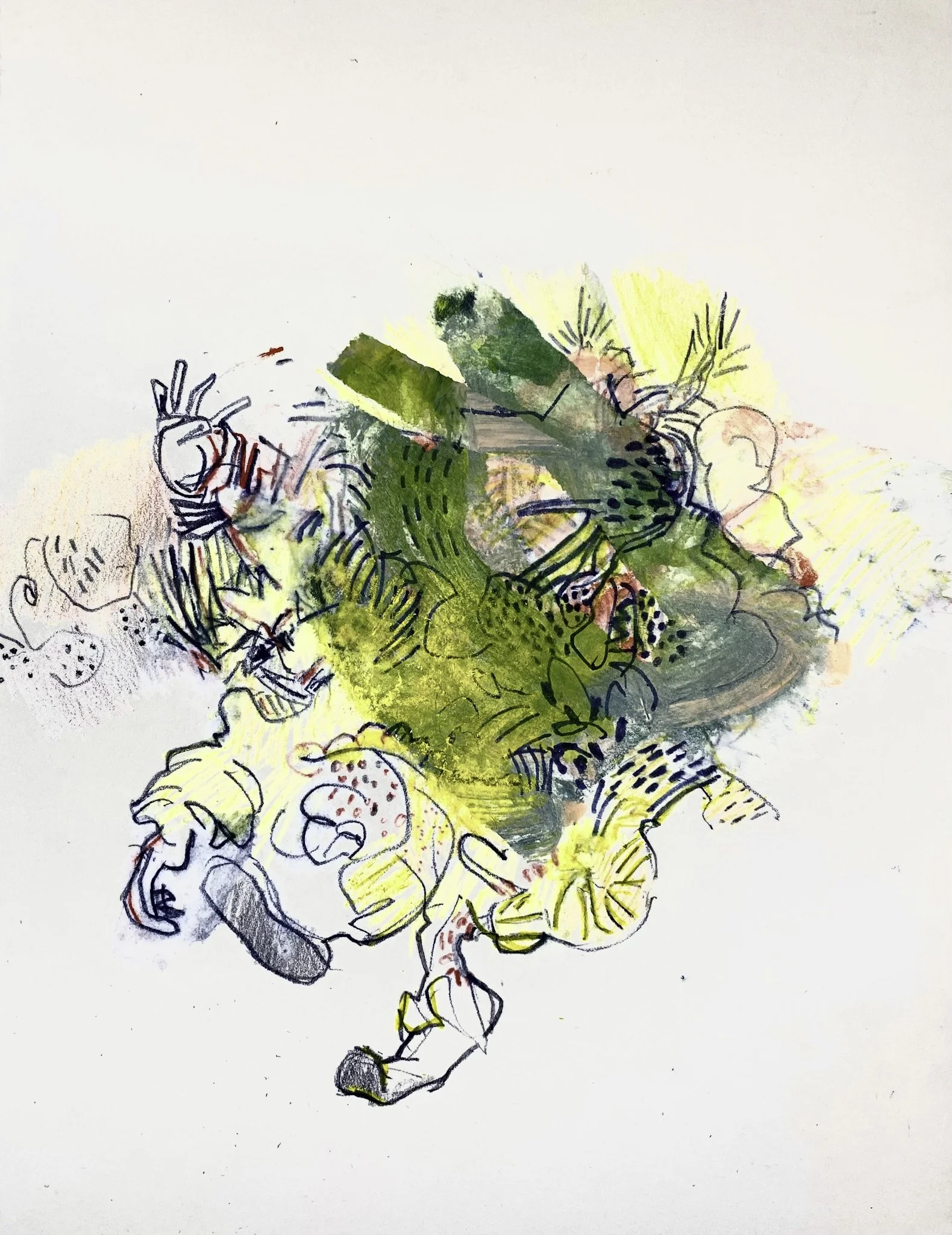 Manga Figure in Landscape’, Ink on Paper, 260mm x 360mm, 2026