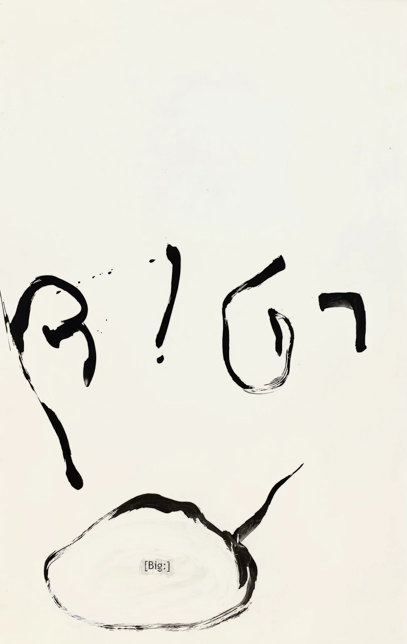 ‘BIG’, Ink, Collage on Paper, 640mm x 1020mm