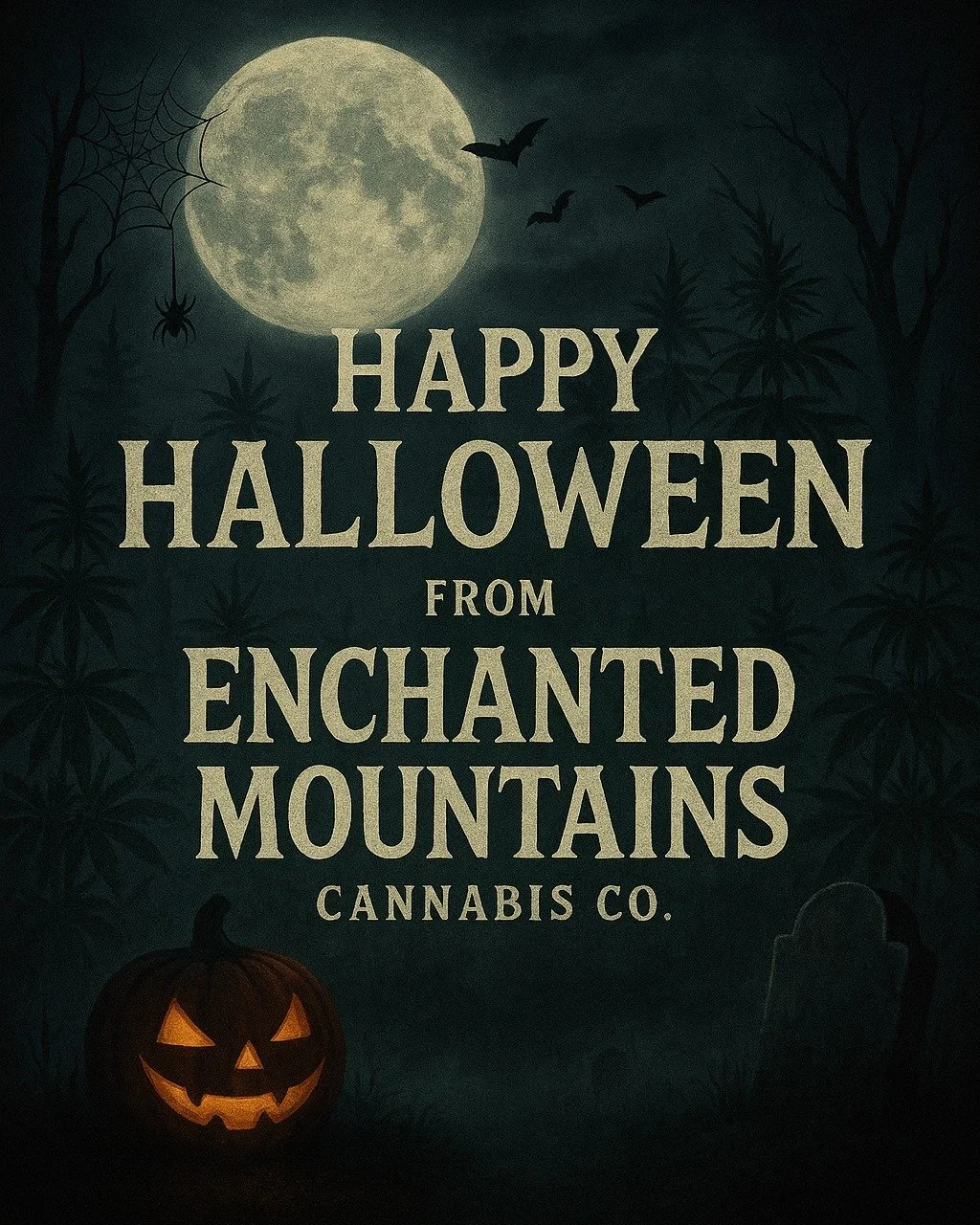 Wishing you a highly enchanted and spooky Halloween from Enchanted Mountain Canna Company! 🌿👻

And remember! you can order online at https://enchantedmountainscannaco.com

#ellicottville #eville #halloween🎃