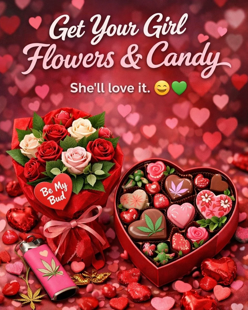 Roses are red. Candy is sweet.
Stop in and grab something better than gas station treats