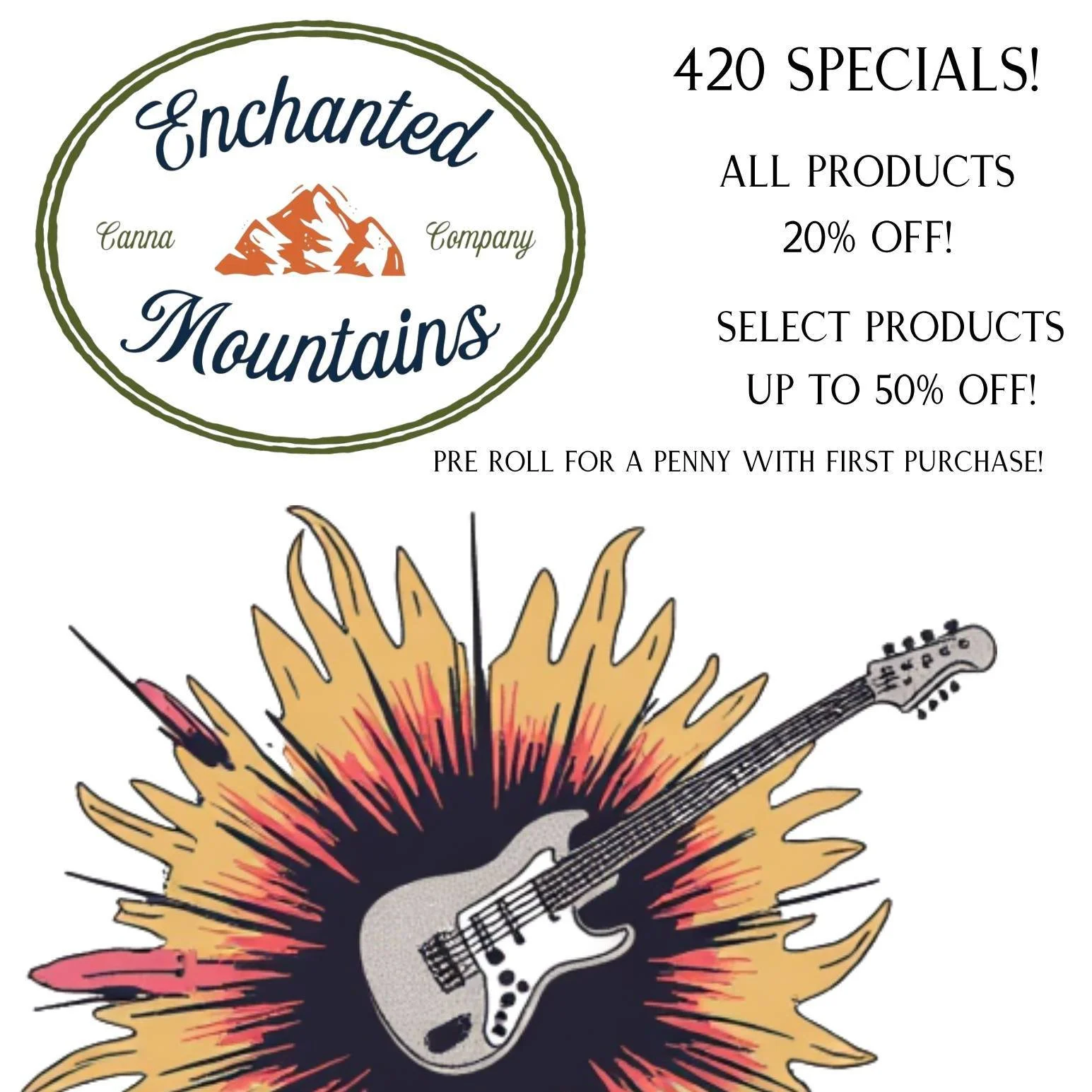 420 starts today at Enchanted Mountain Canna Co!
Watch for great deals all day long 🔥
First 100 customers score a pre-roll for a penny with their first purchase &mdash; don&rsquo;t miss it!

#ellicottvilleny #420 #nashvillenights