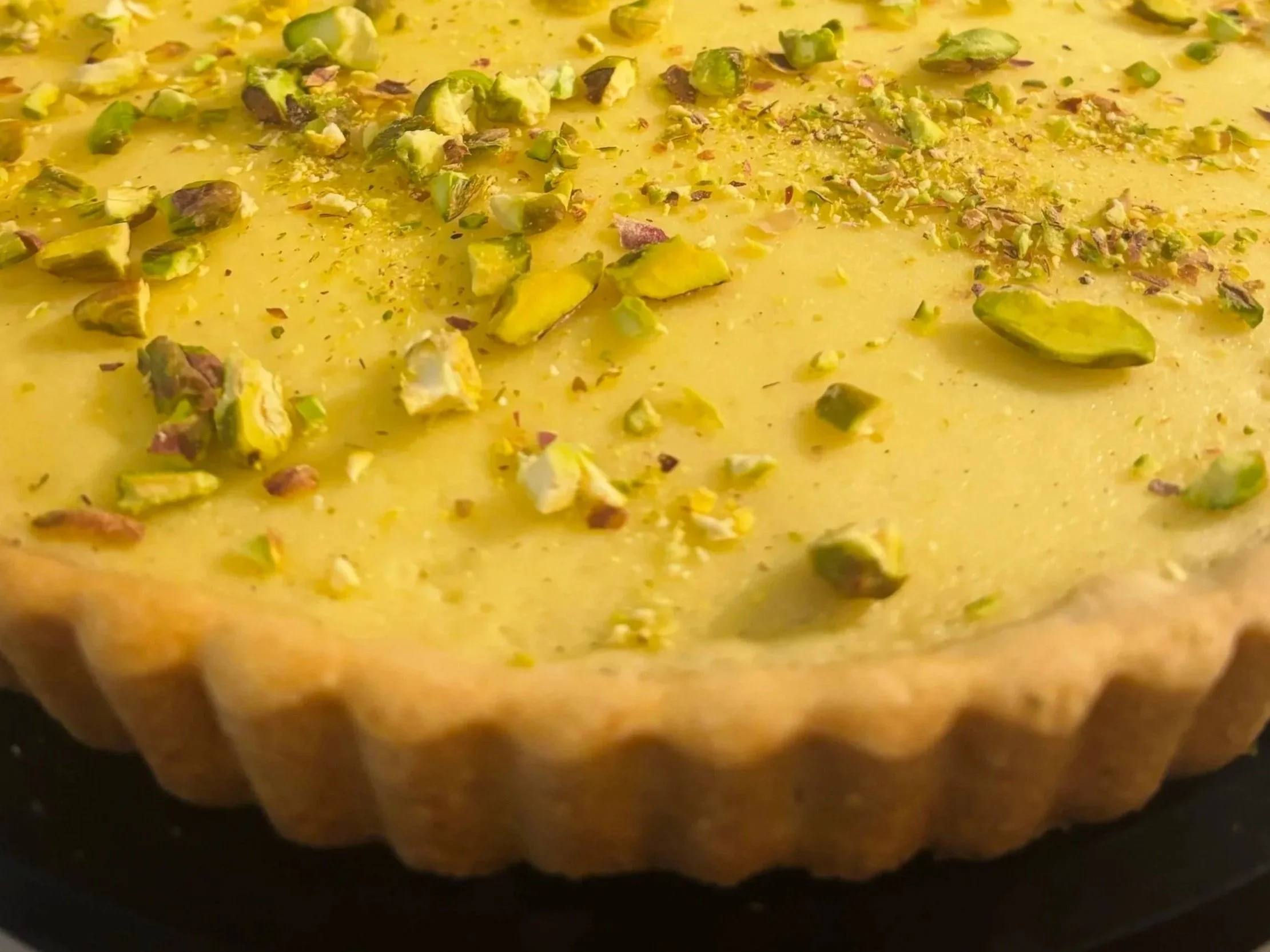 Cloudberry and orange blossom tart
