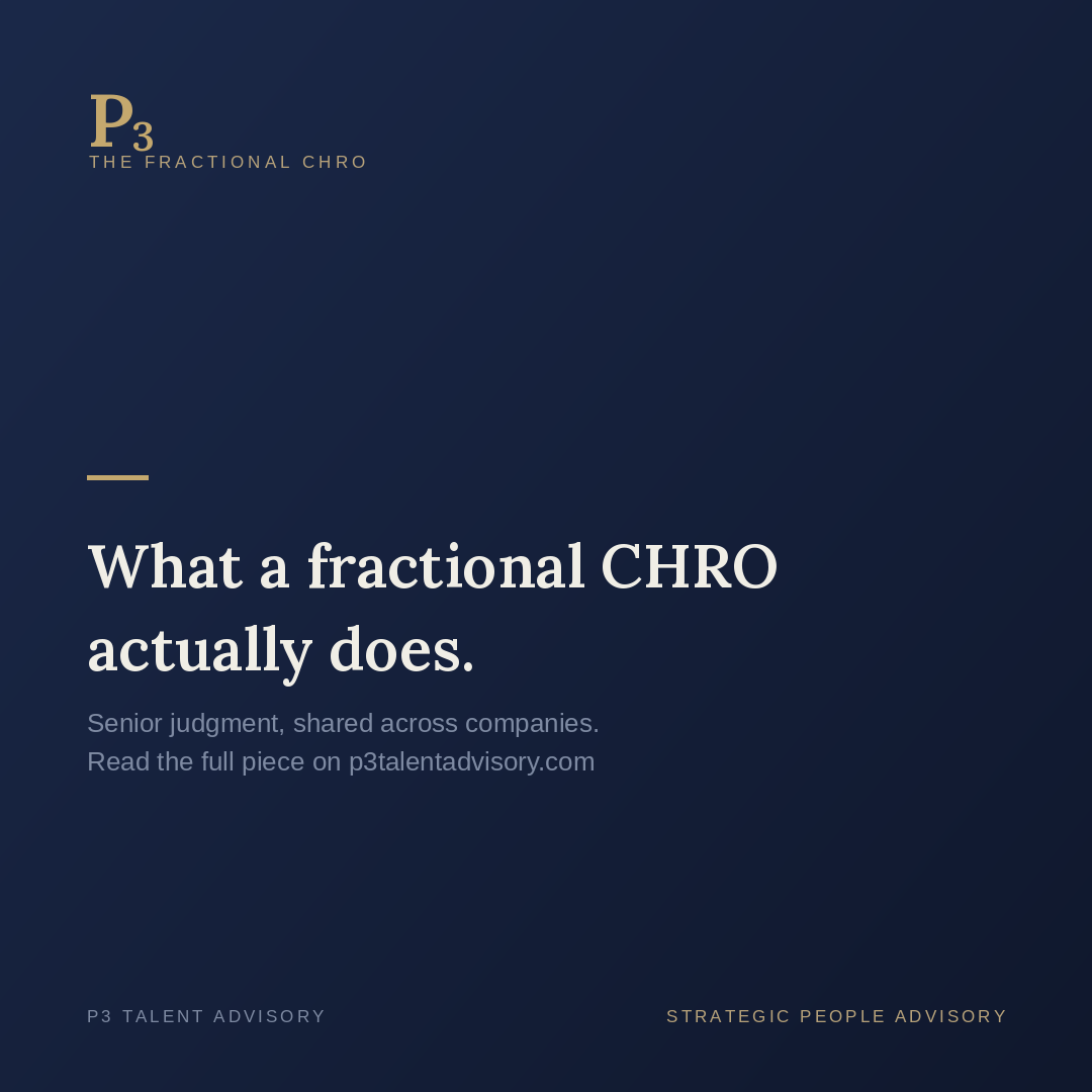 What does a Fractional CHRO actually do?