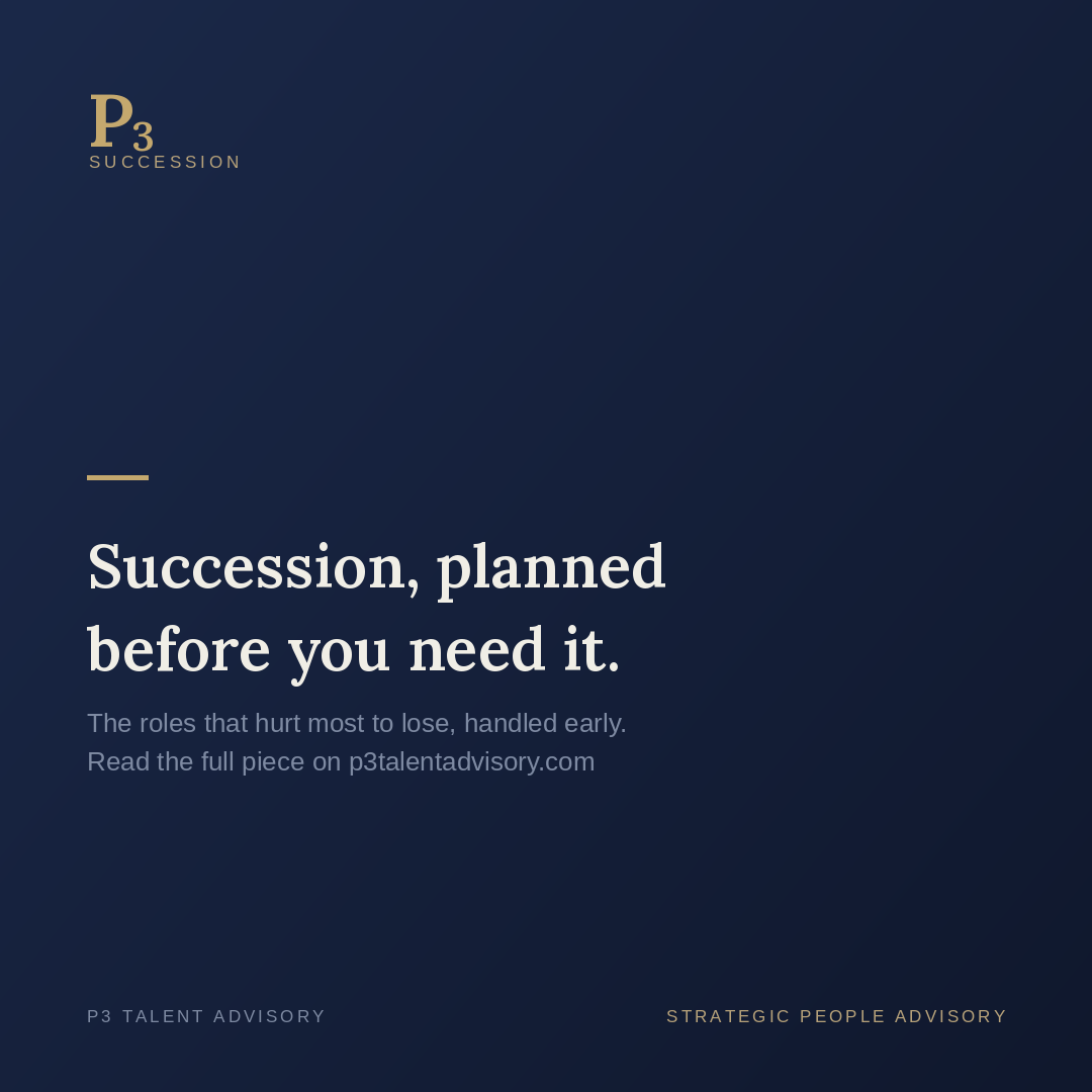 How to Plan a Smooth Leadership Succession Before You Need One