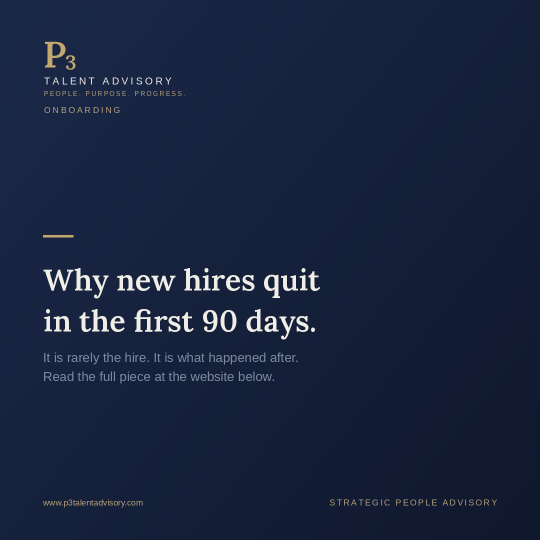 Why New Hires Quit in the First 90 Days