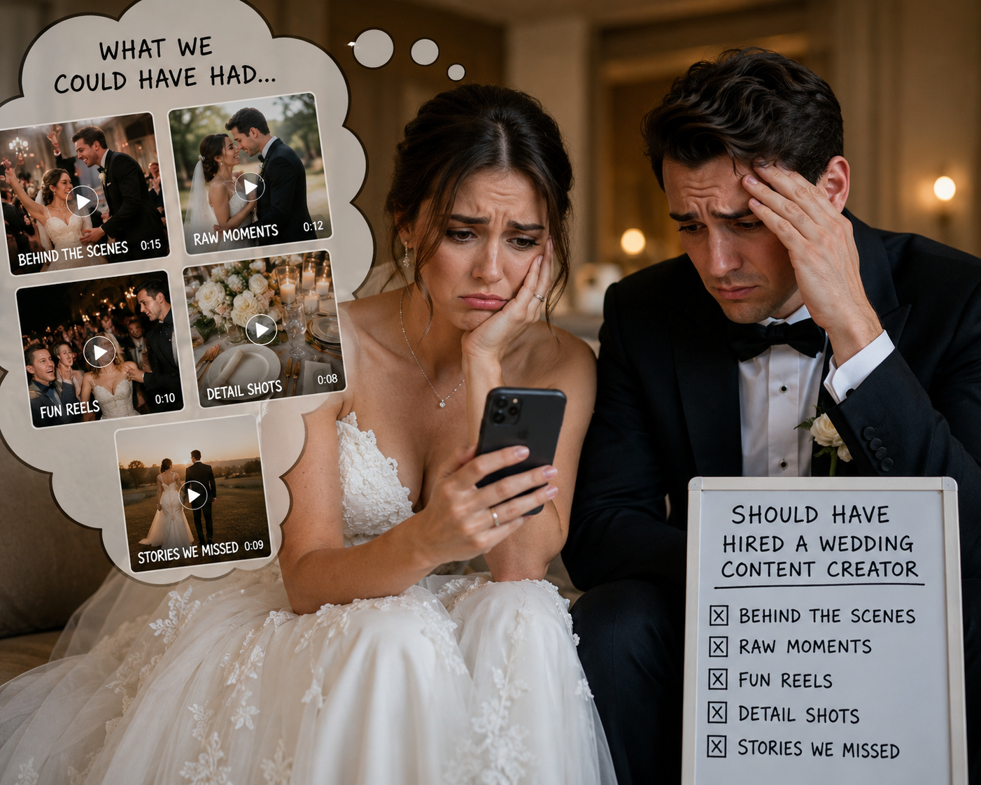 Why Couples Regret Not Hiring a Wedding Content Creator