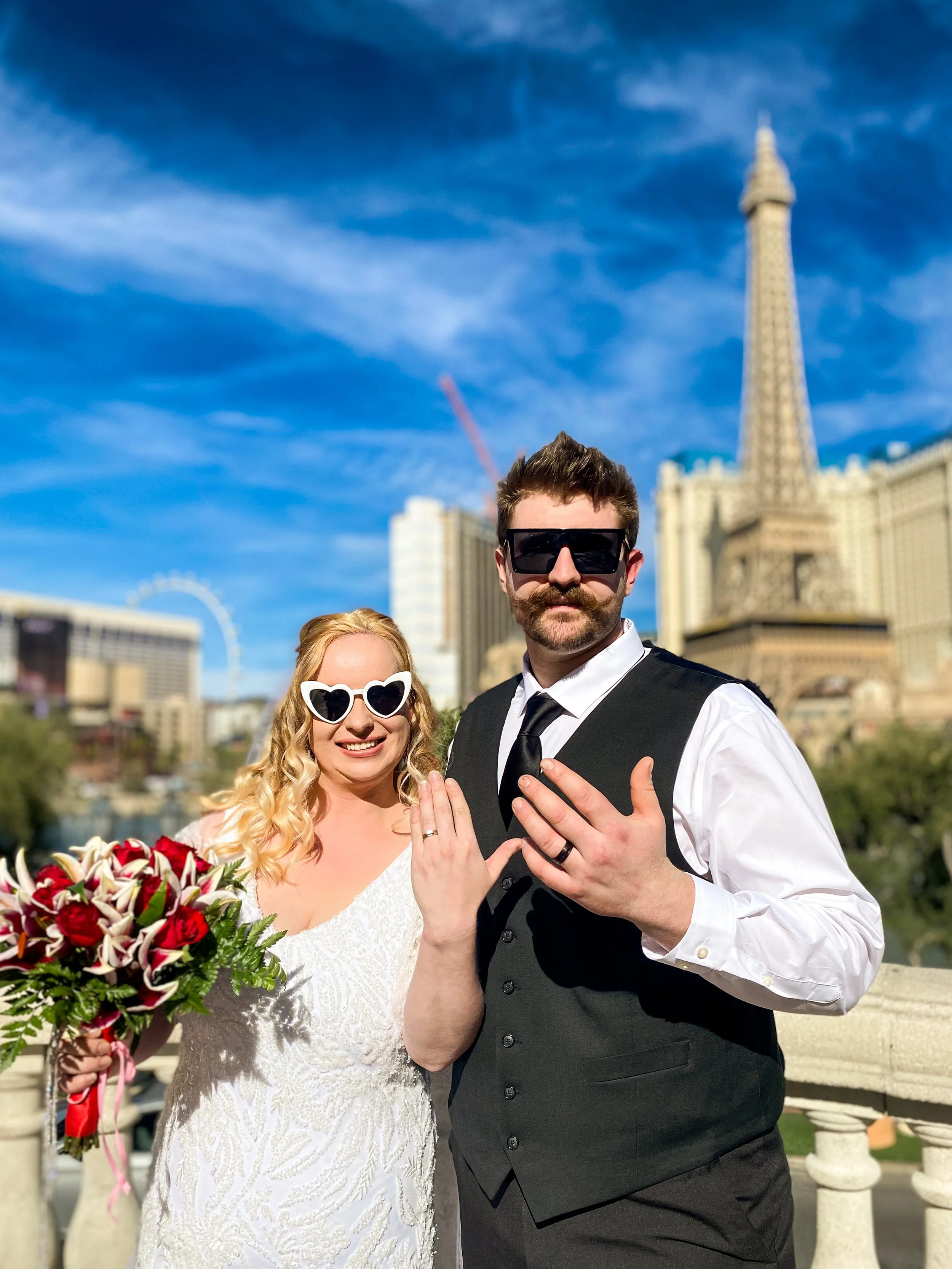 Getting Married at A Little White Wedding in Las Vegas + Bellagio Wedding Photos