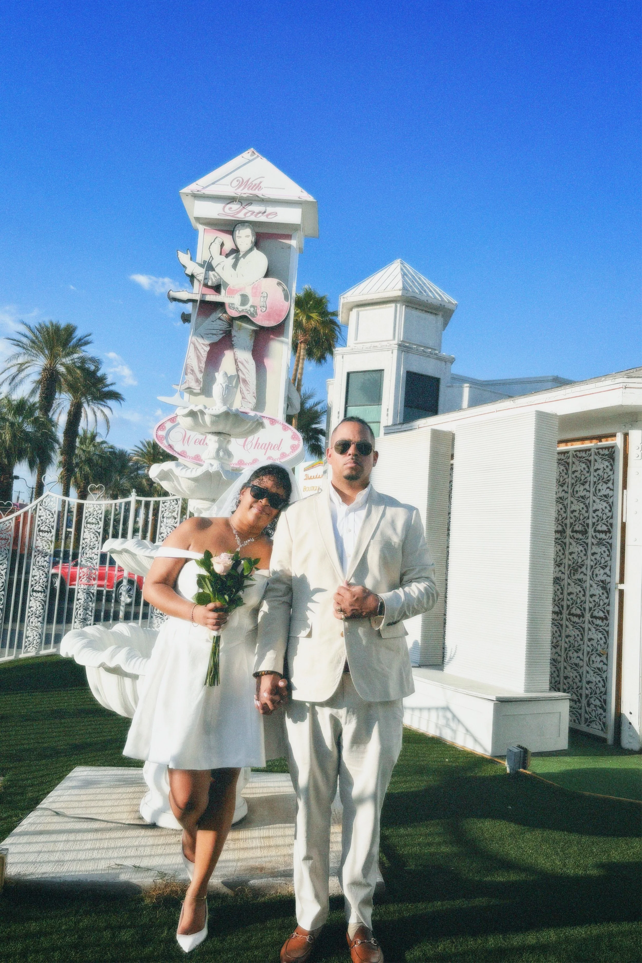 A Little White Wedding Chapel on 35mm Film