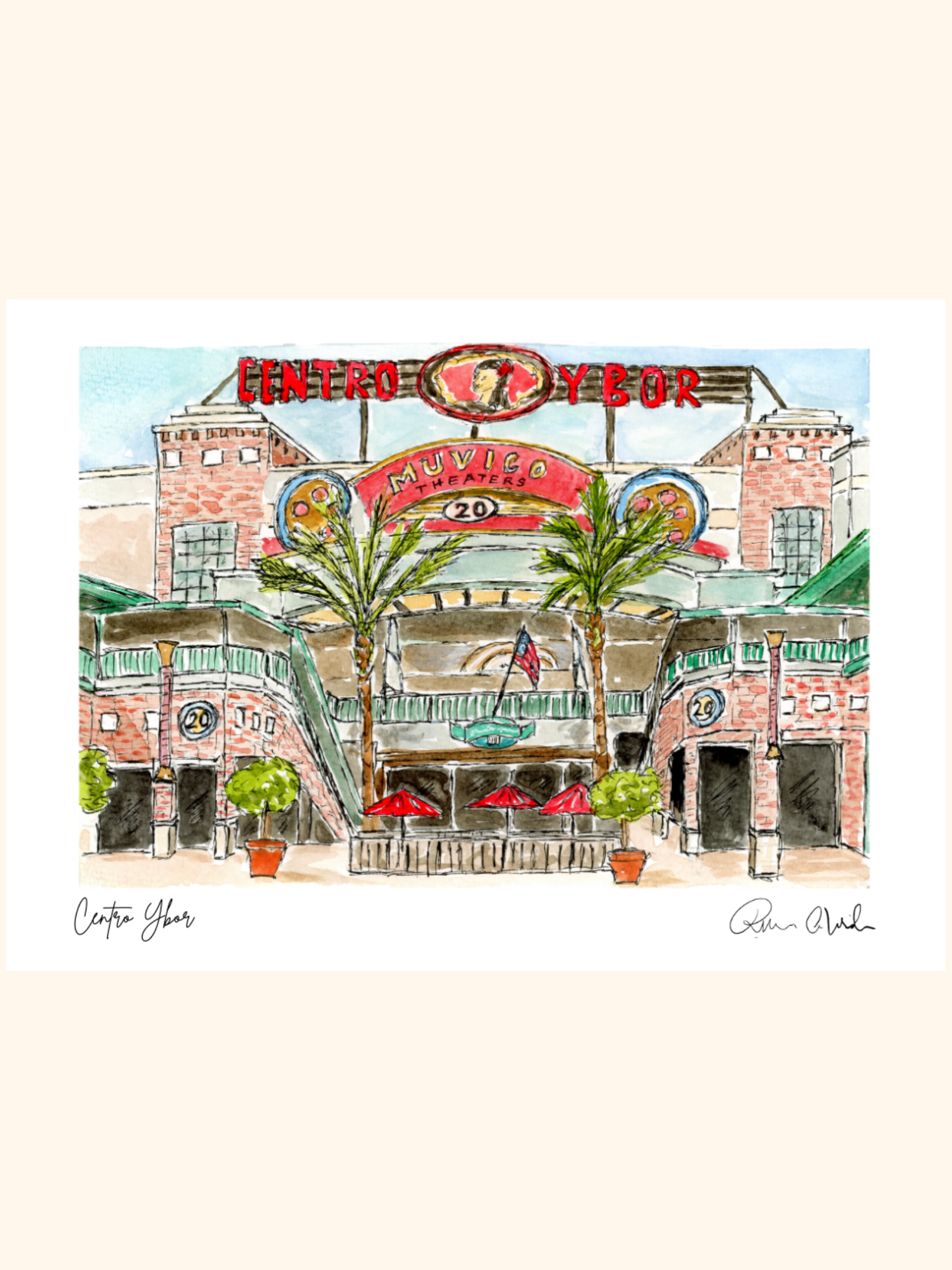 Centro Ybor Art Print