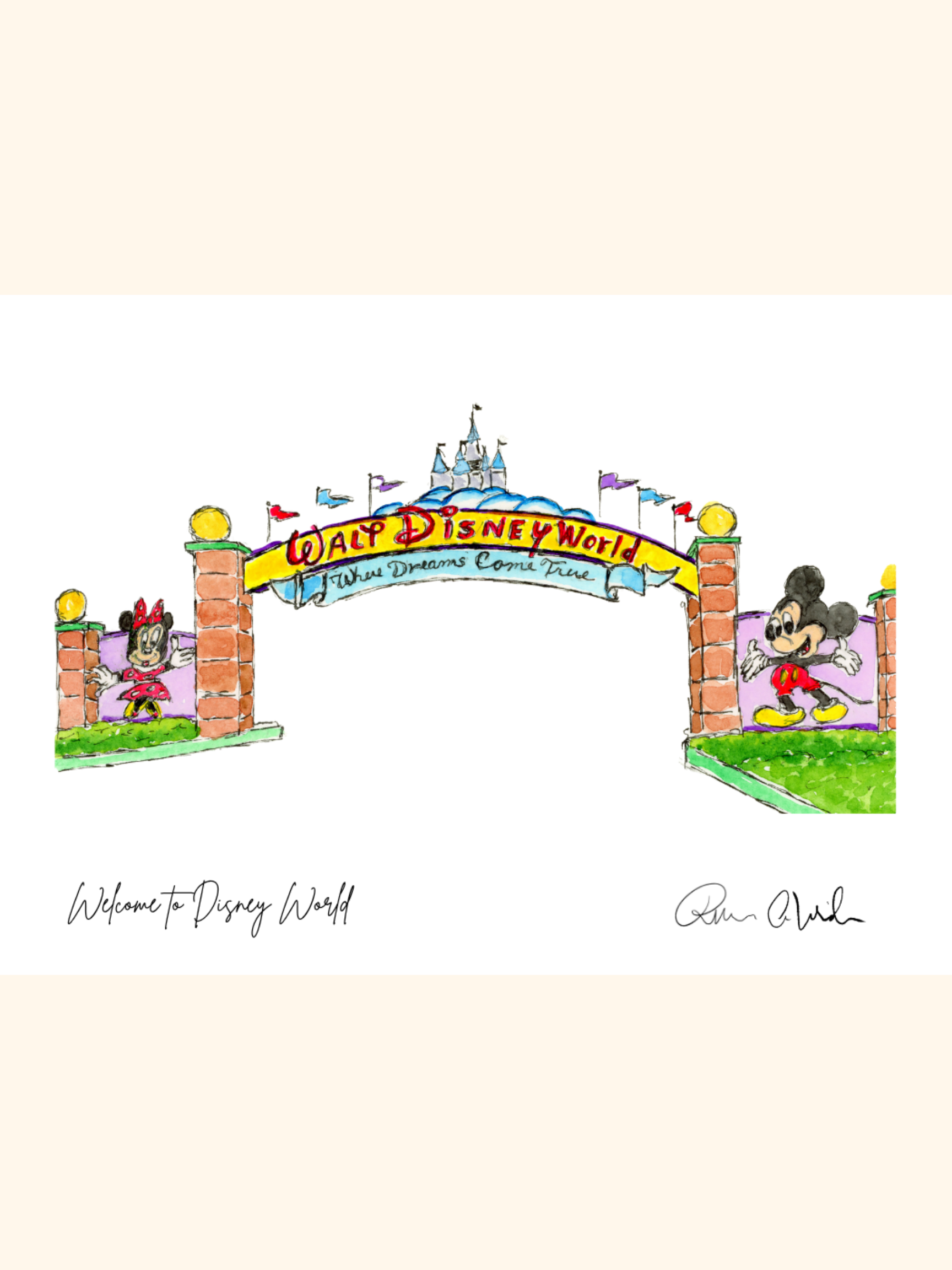 Disney Entrance Mini Art Print