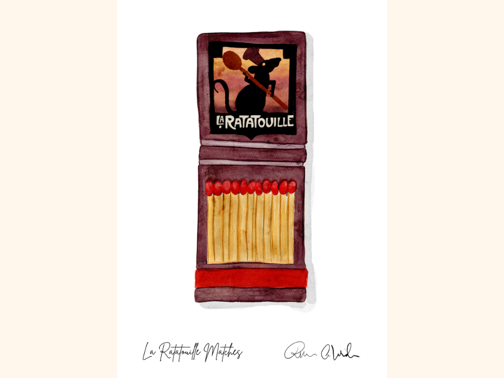 La Ratatouille Matchbook Mini Art Print