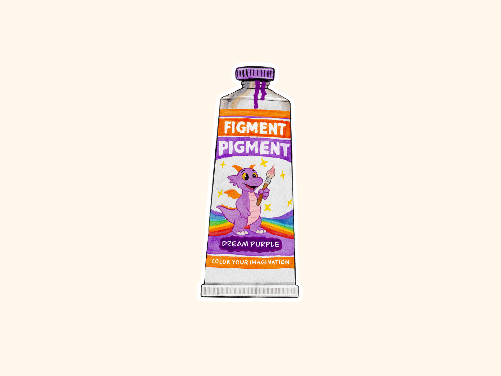 Figment Pigment Die Cut Sticker