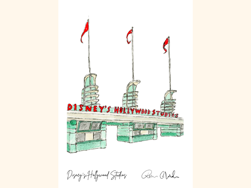 Hollywood Studios Entrance Mini Art Print