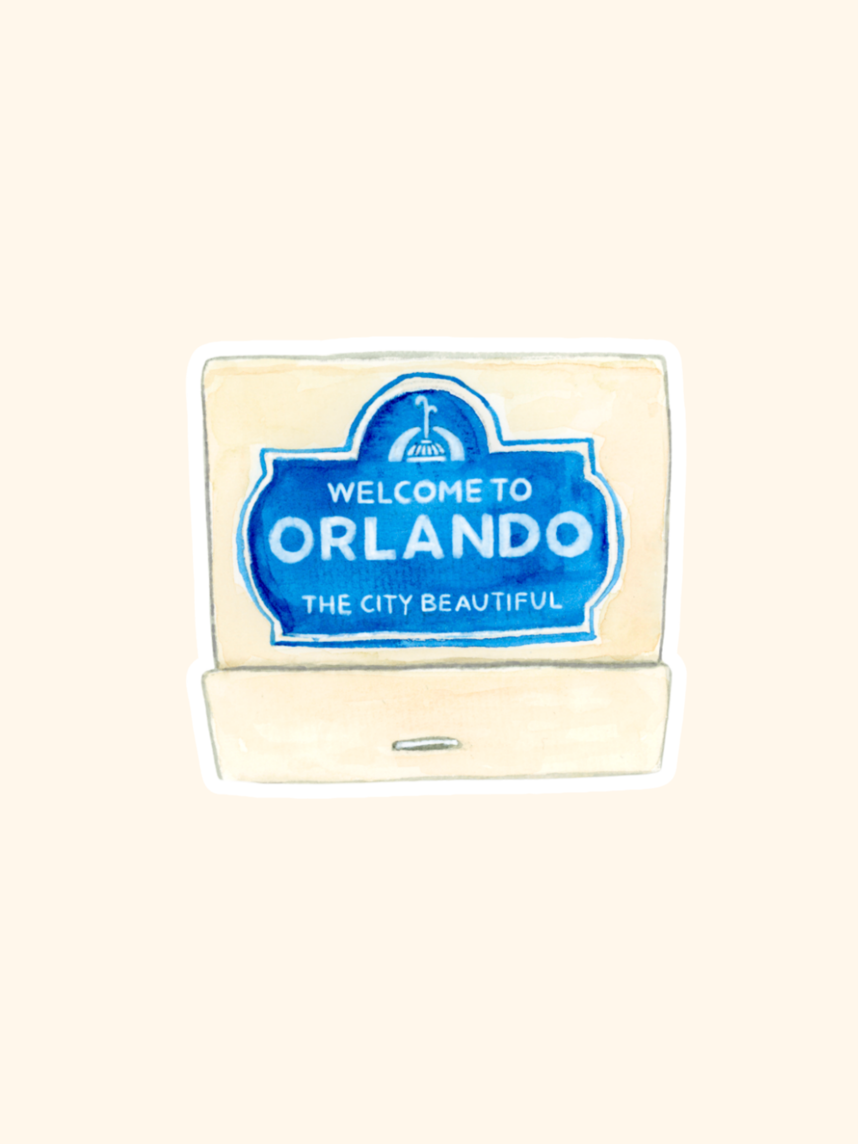 Orlando Matchbook Die Cut Sticker