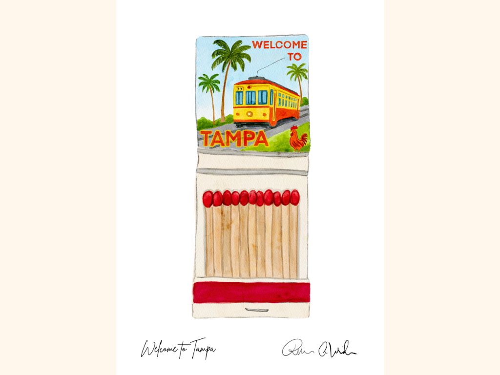 Welcome to Tampa Matchbook Art Print