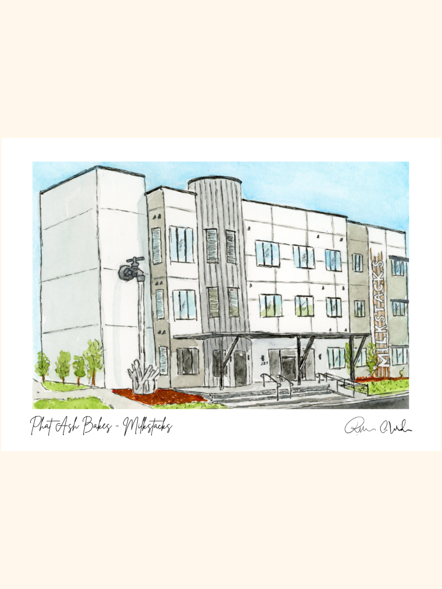 Phat Ash Bakes – Milkstacks Orlando Art Print