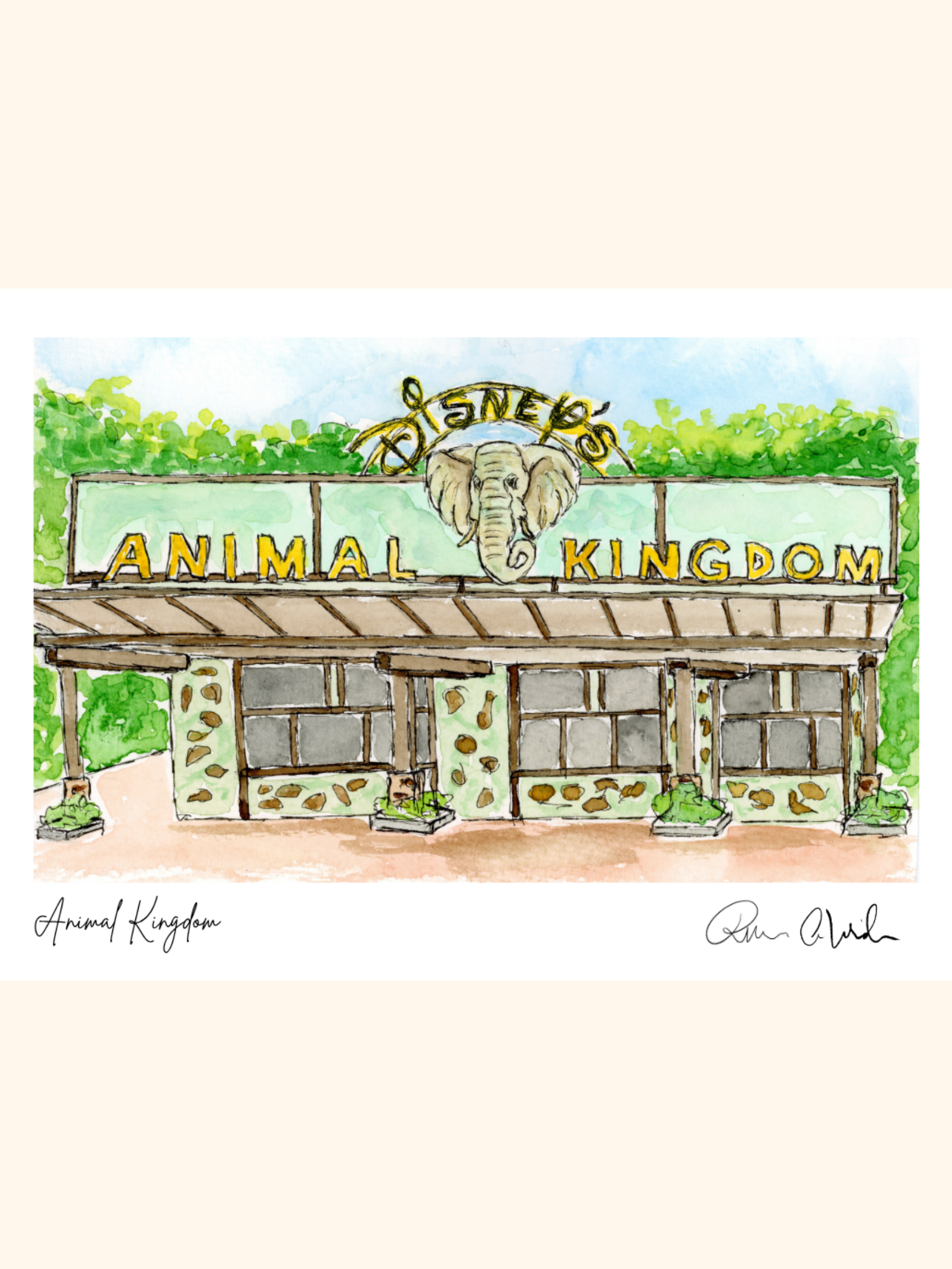 Animal Kingdom Entrance Mini Art Print