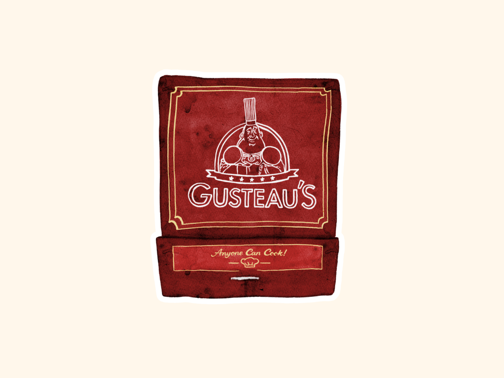 Gusteau’s Matchbook Die Cut Sticker