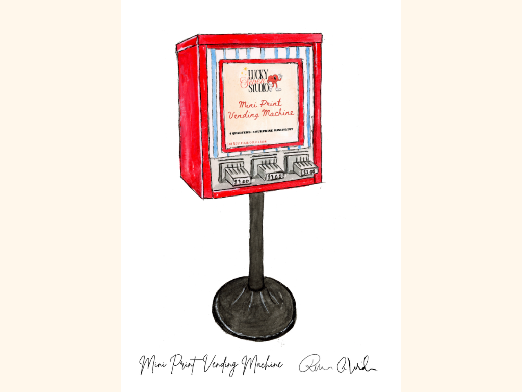 Mini Print Vending Machine Art Print