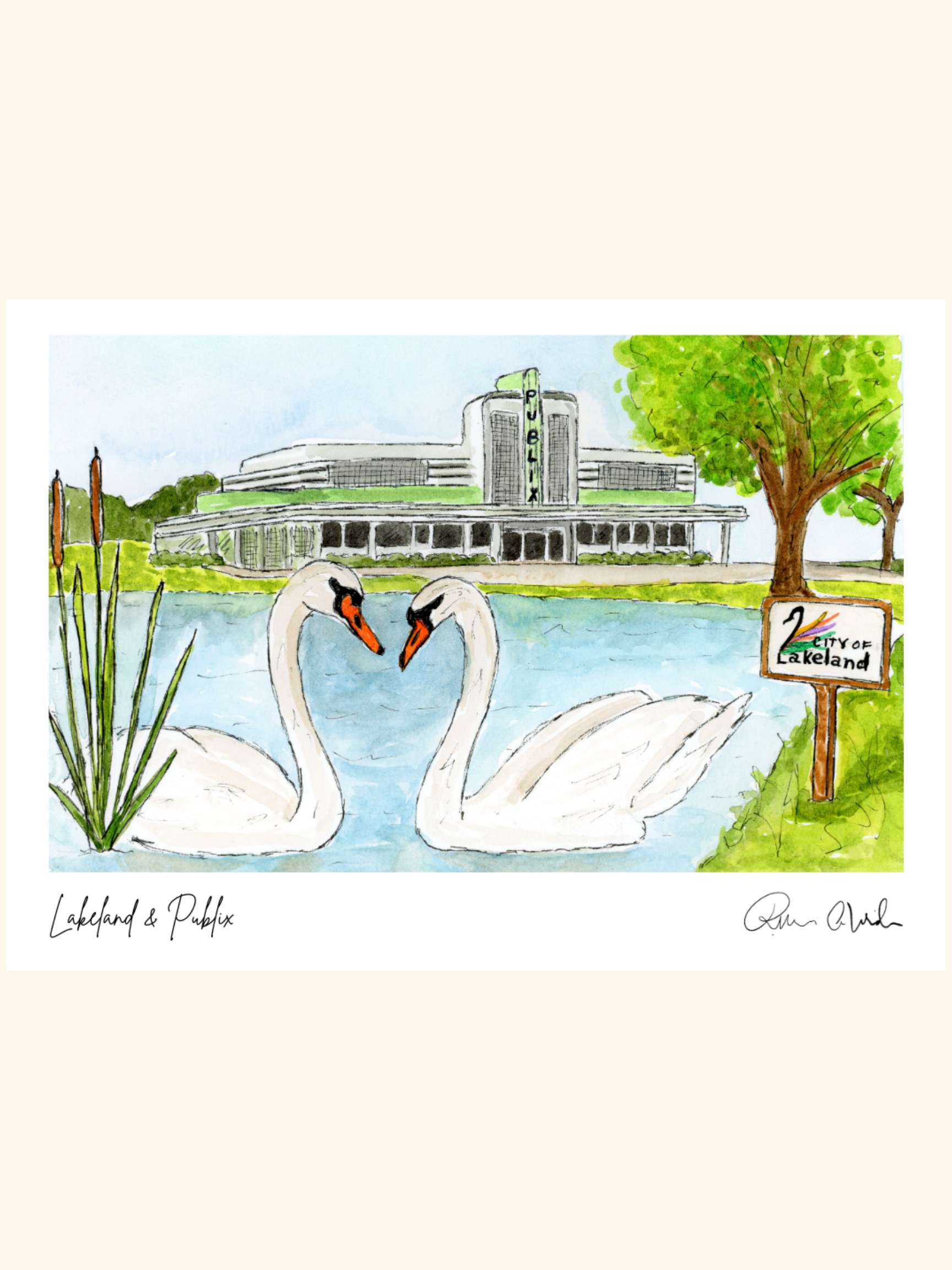 Lakeland & Publix Art Print