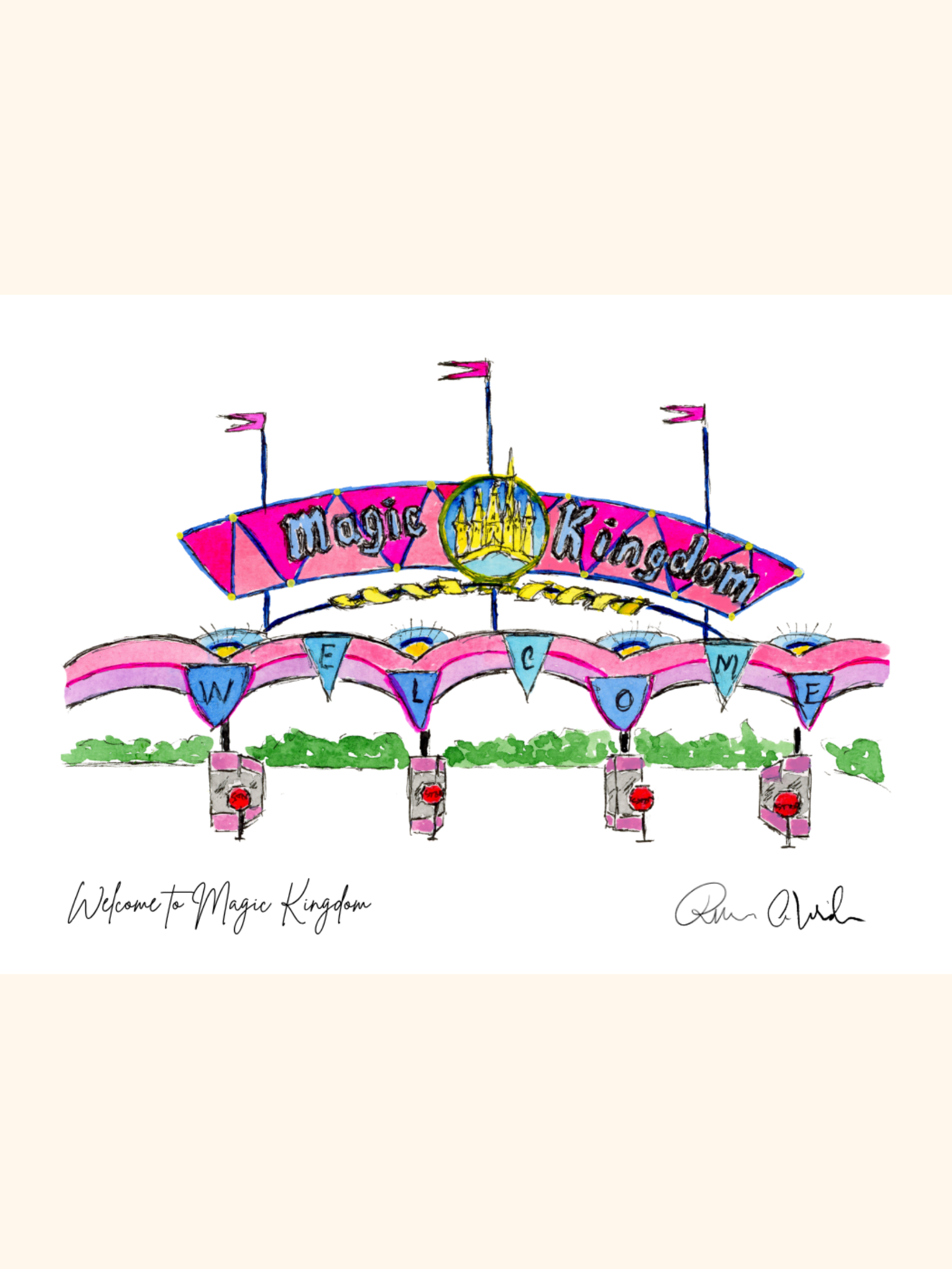Magic Kingdom Entrance Mini Art Print